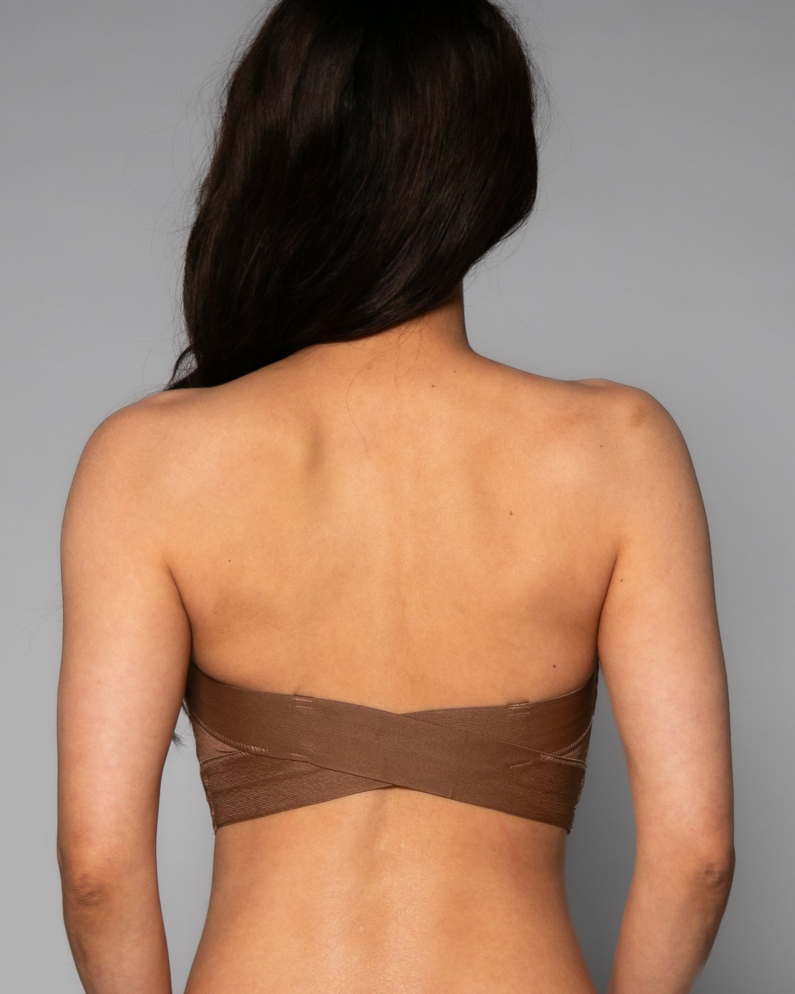 Mahogany Molded Cup Convertible Strapless Bra by Rhonda Shear — alternate view, wire-free strapless bra