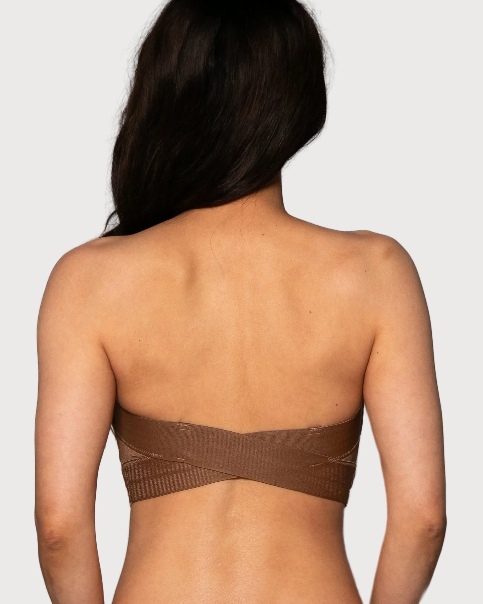 Mahogany Molded Cup Convertible Strapless Bra by Rhonda Shear — alternate view, wire-free strapless bra