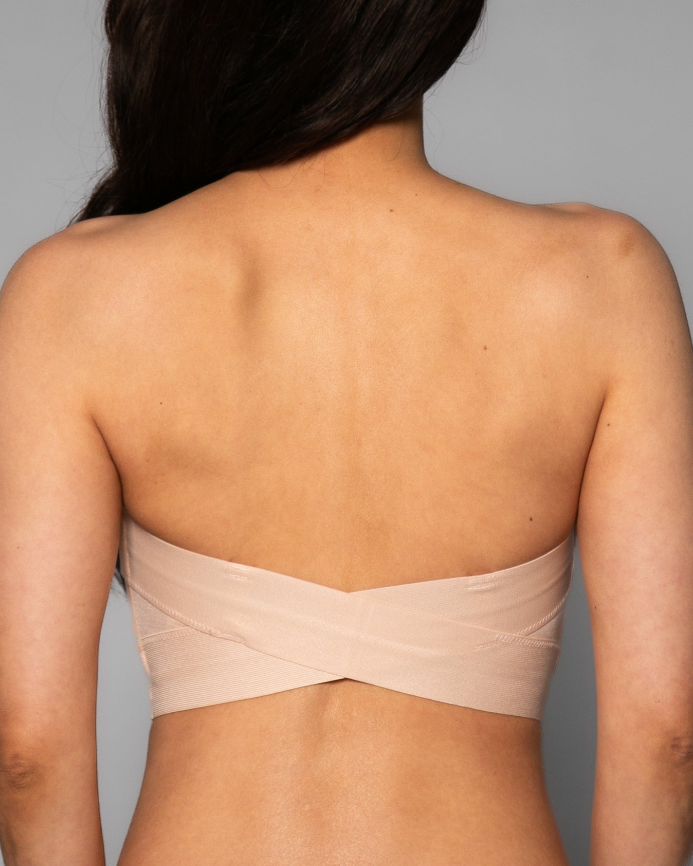 Pink Beige Molded Cup Convertible Strapless Bra by Rhonda Shear — alternate view, wire-free strapless bra