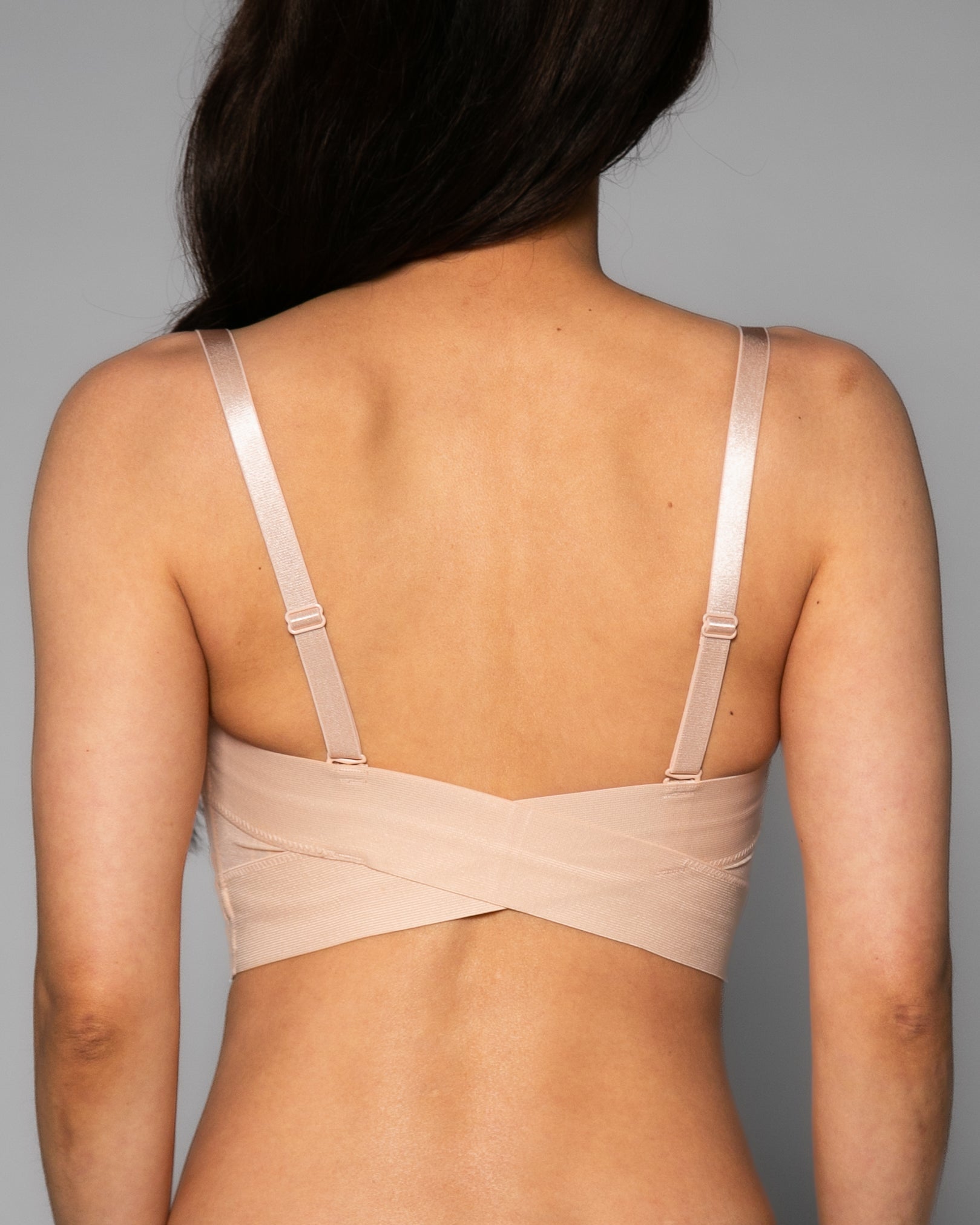 Pink Beige Molded Cup Convertible Strapless Bra by Rhonda Shear — alternate view, wire-free strapless bra