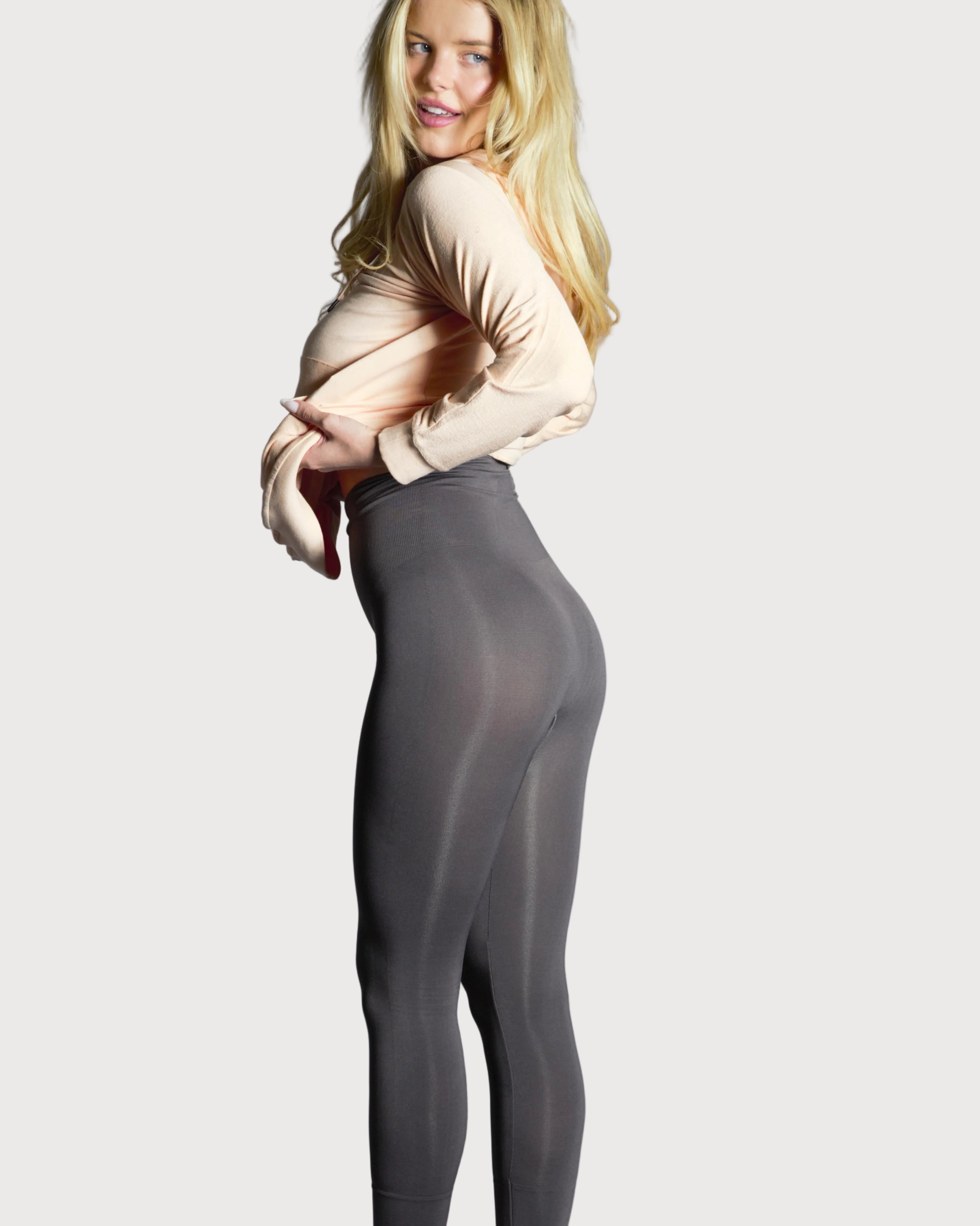 Ahh Smooth Tootsie High-Waist Shaping Legging by Rhonda Shear — tummy-control legging