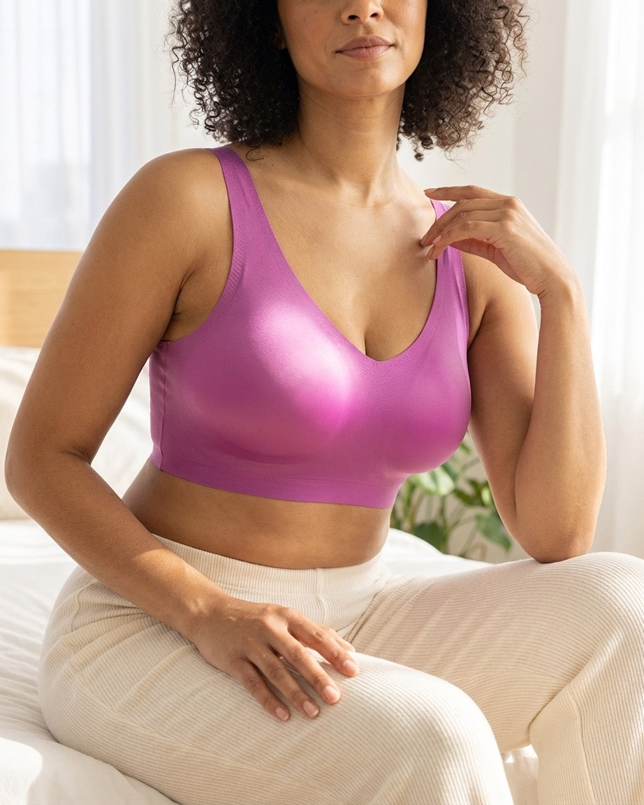 Brushed V-Neck Bra by Rhonda Shear — wire-free V-neck bra
