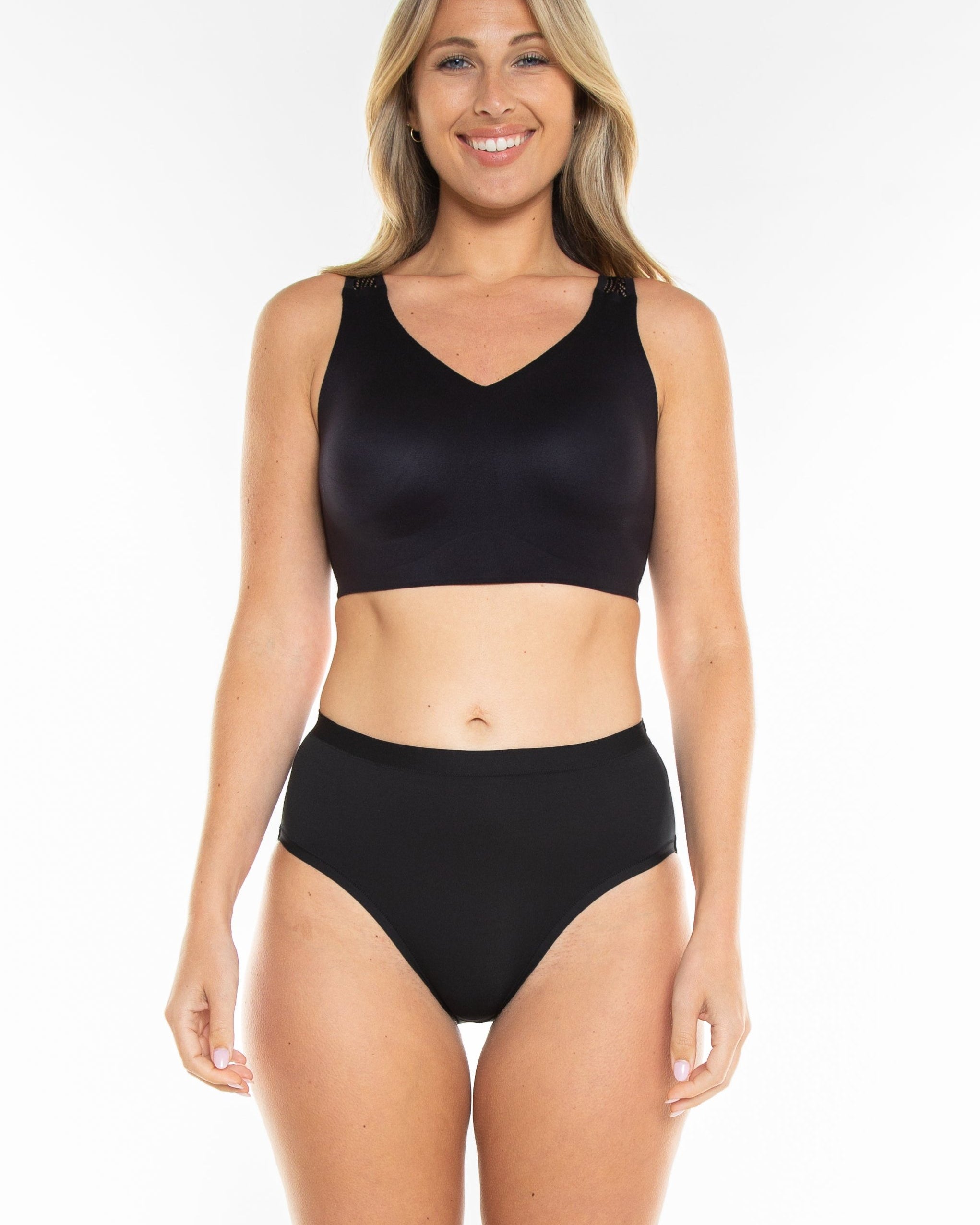 Brushed Fiber Wire Free Bra with Flat Lace Backstyle - style 1682
