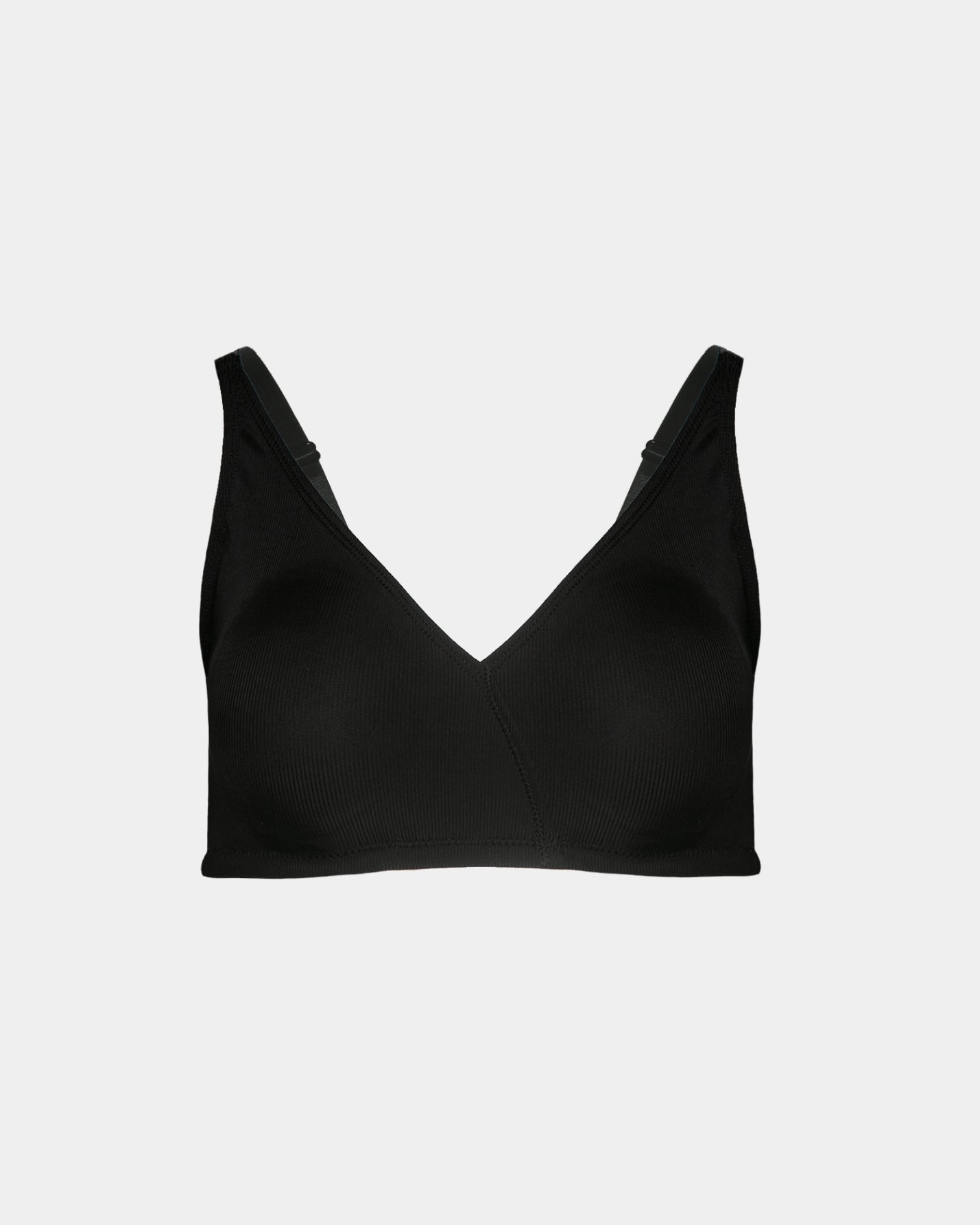 Ribbed Knit Surplice Front Bra - 1692