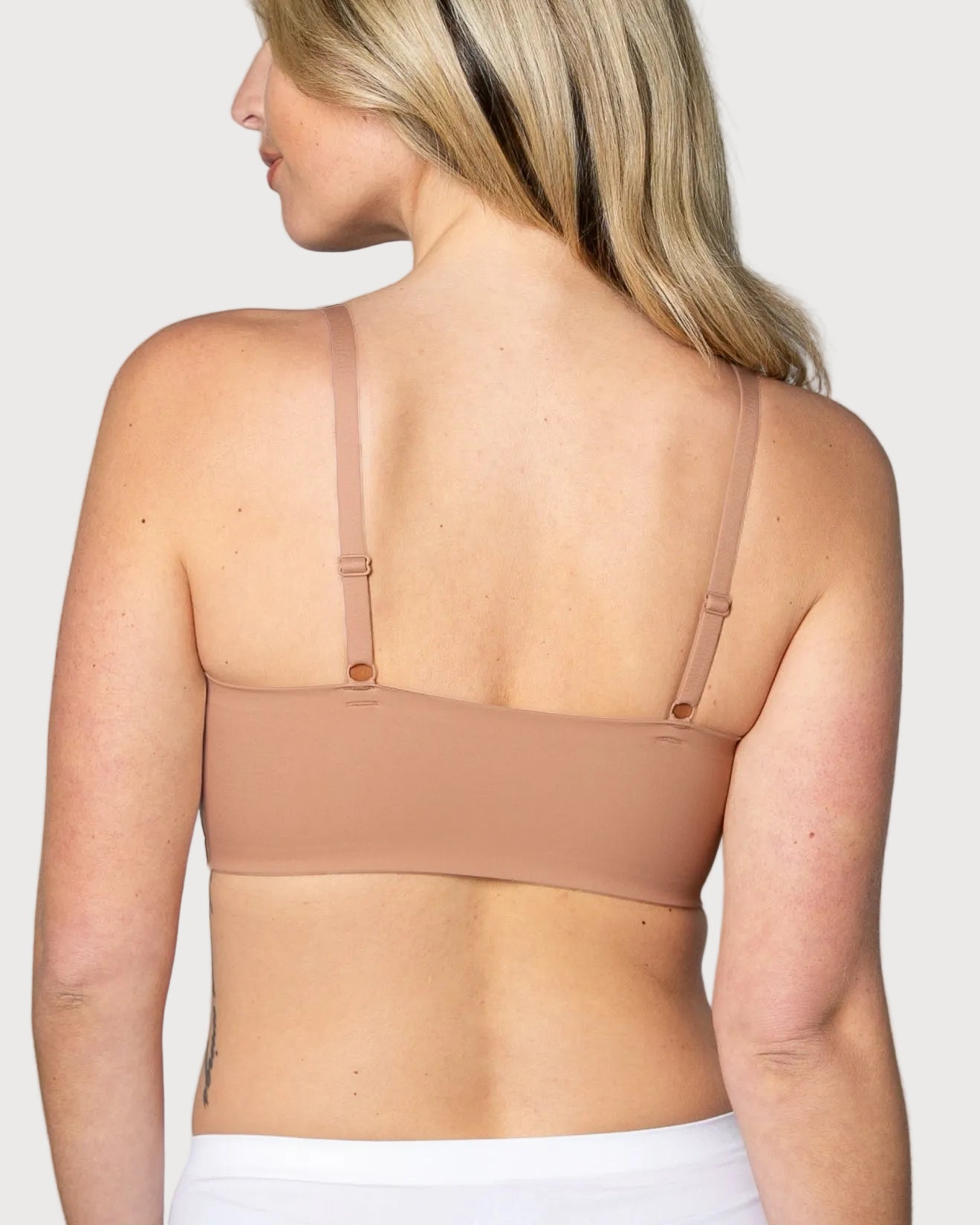 Sienna Gel Bra: No Back Closure by Rhonda Shear — alternate view, gel support bra with removable pads
