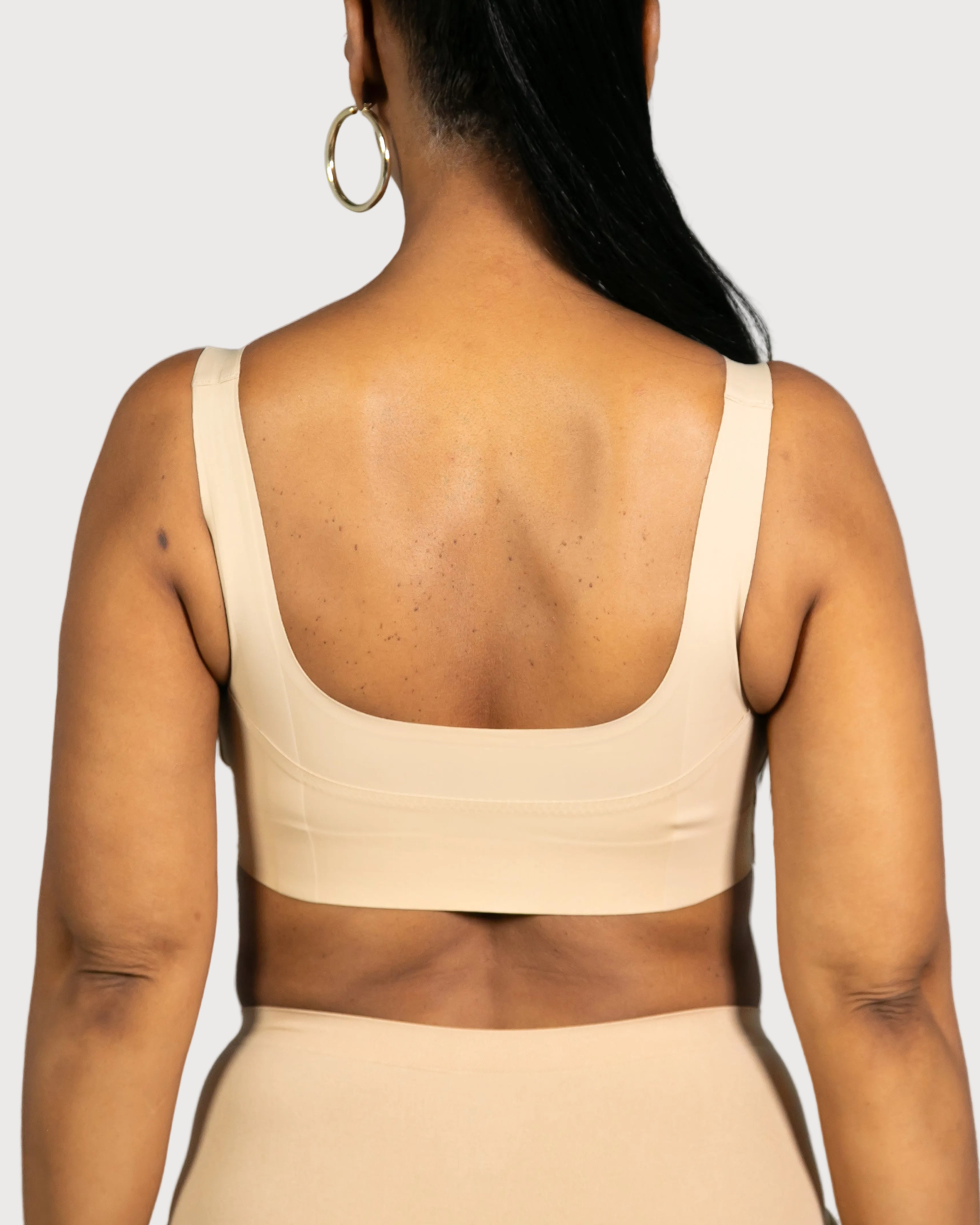 Beige Invisible Edge Gel Sweetheart Bra by Rhonda Shear — alternate view, gel support bra