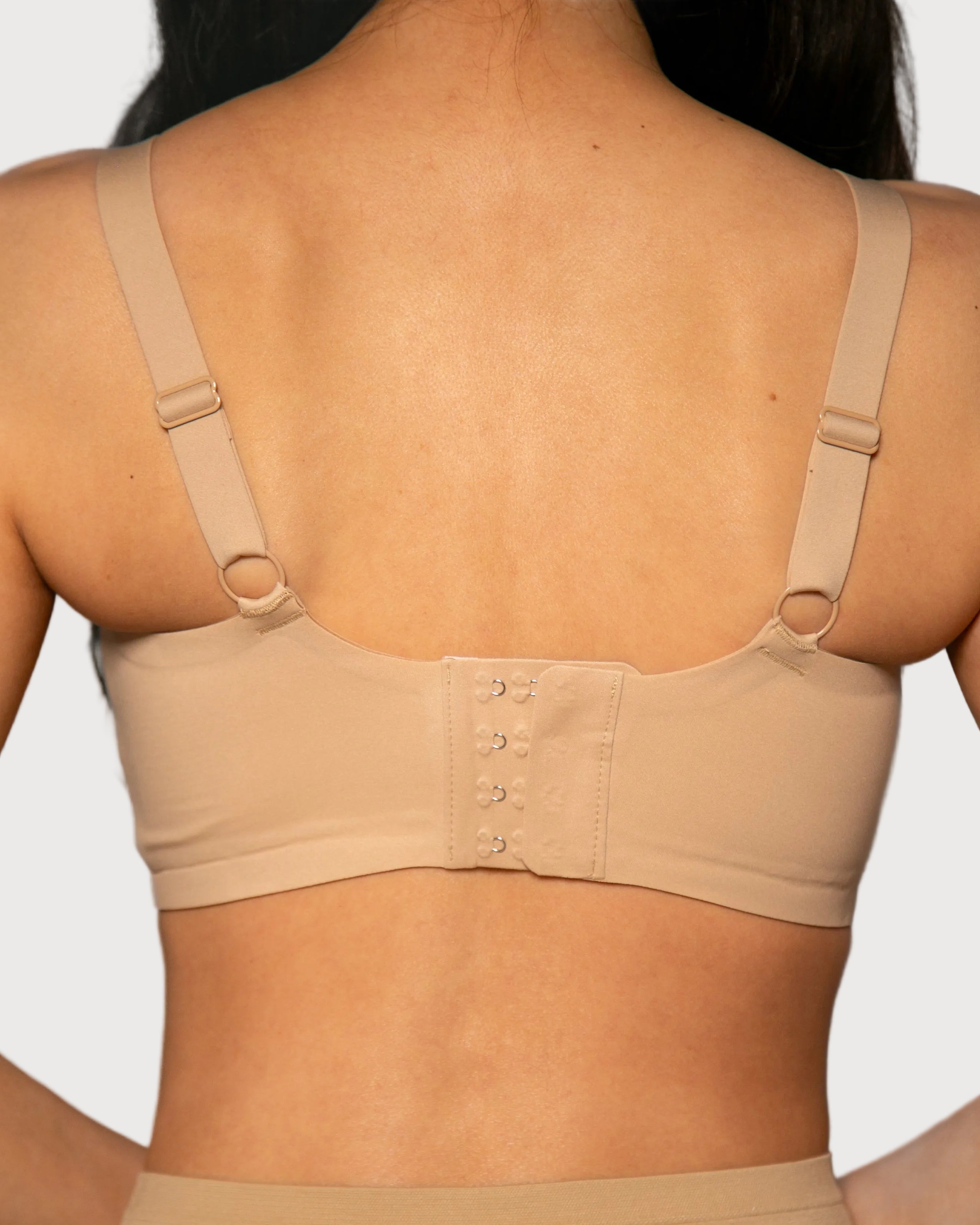 Beige Gel Bra with Lace All Over by Rhonda Shear — alternate view, gel support bra