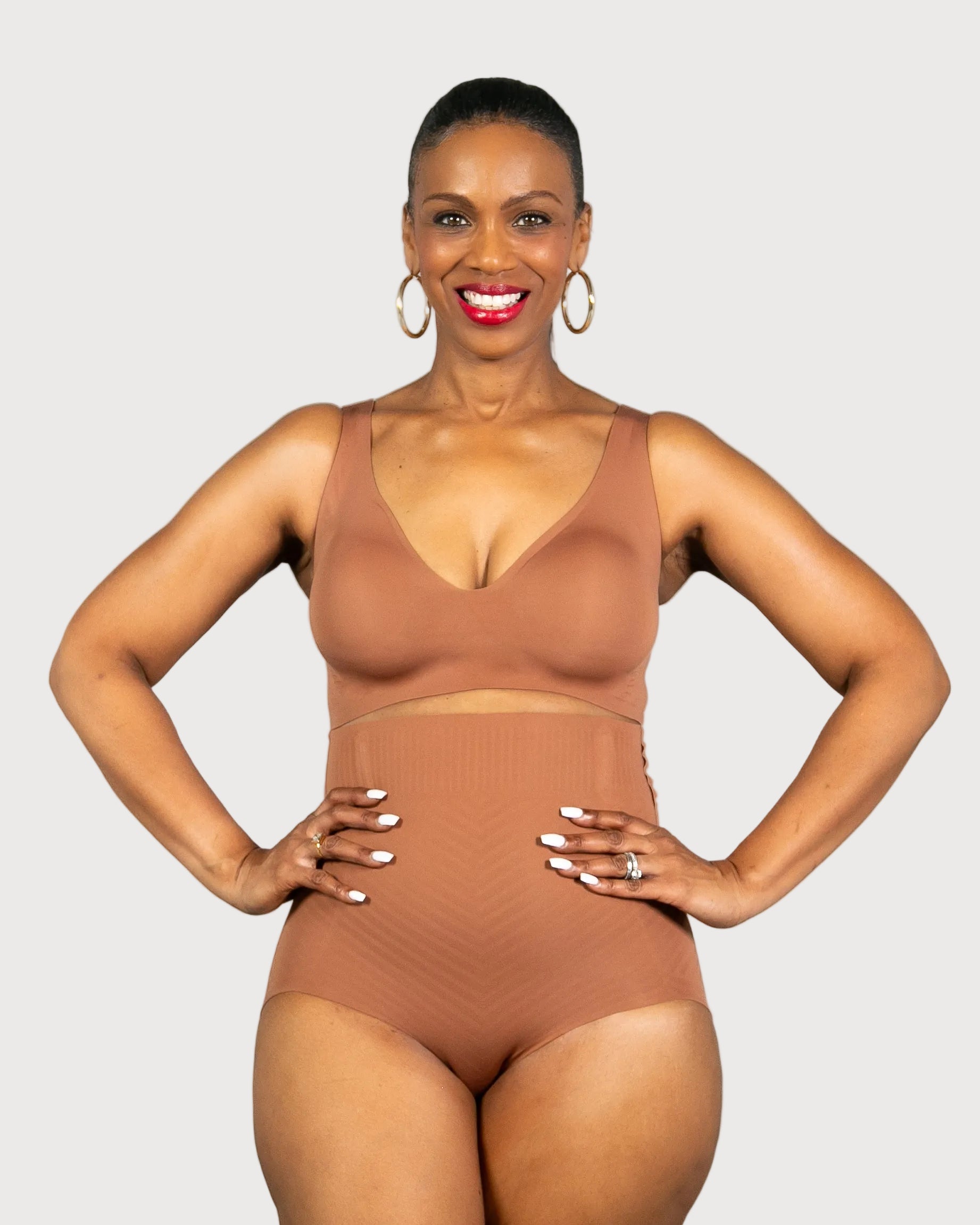 Mahogany Gel Smoothing Control High Waisted Brief by Rhonda Shear — shapewear brief