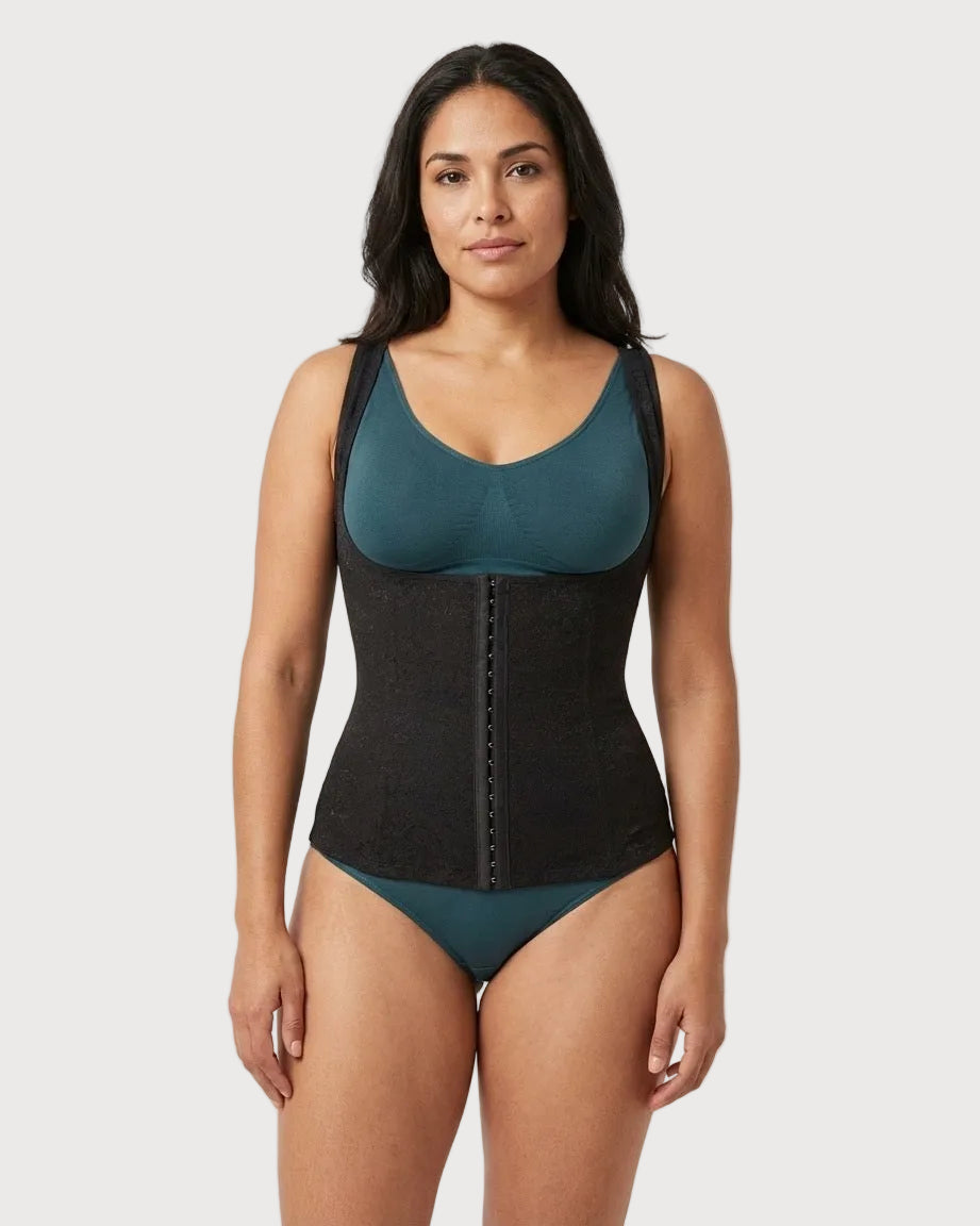 Embrace Lace Mesh Torso Shaper by Rhonda Shear — lace mesh torso shaper