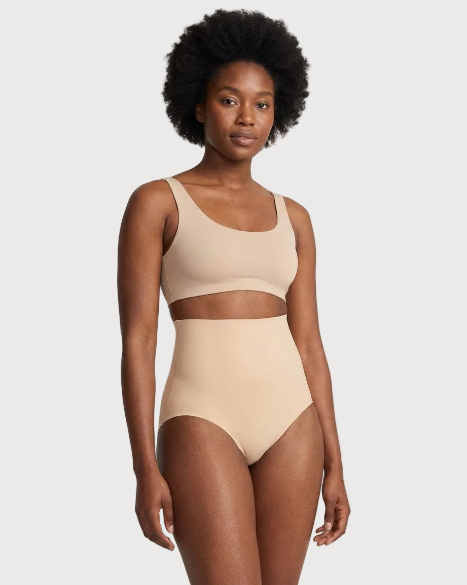 Beige Power Gel Shaping Brief by Rhonda Shear — shapewear brief