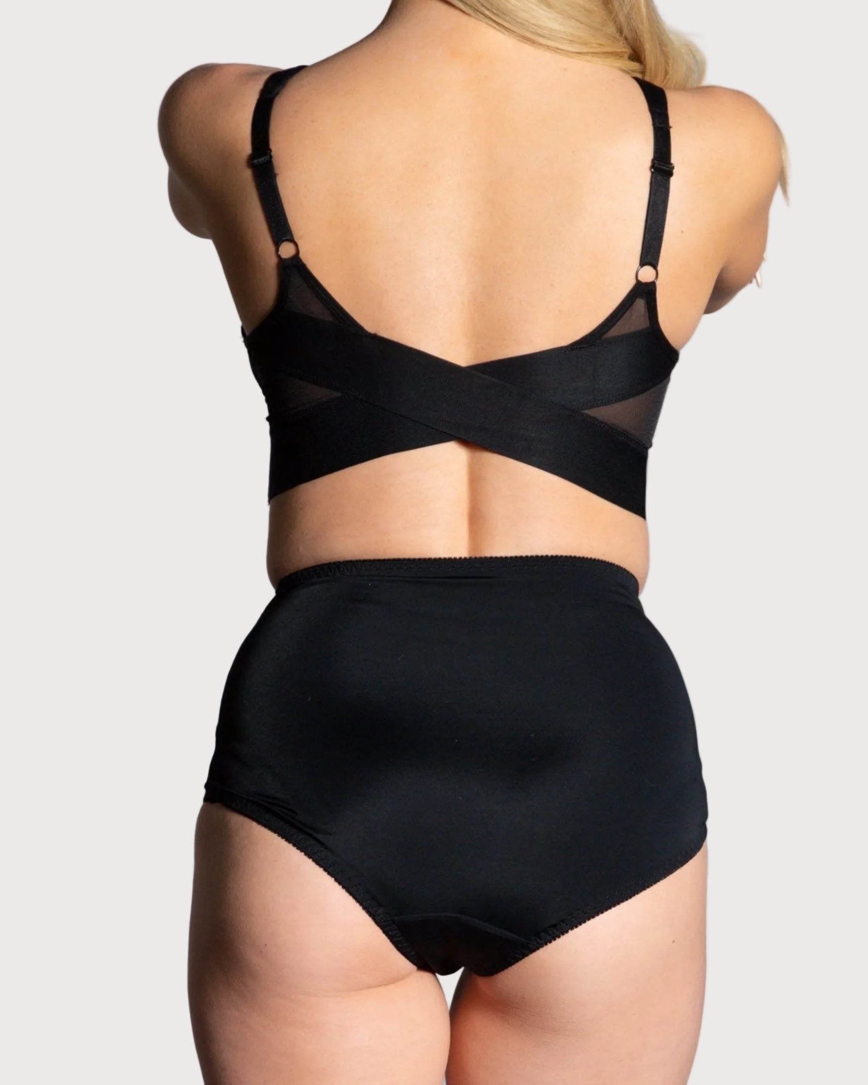 Style 4113-Full Coverage Brief Panty - Back Black