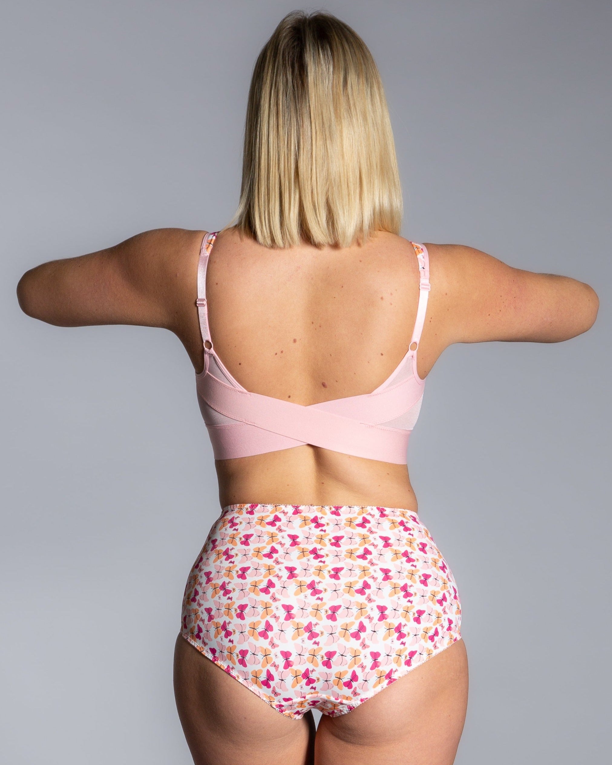 Style 4113-Full Coverage Brief Panty - Back Butterfly
