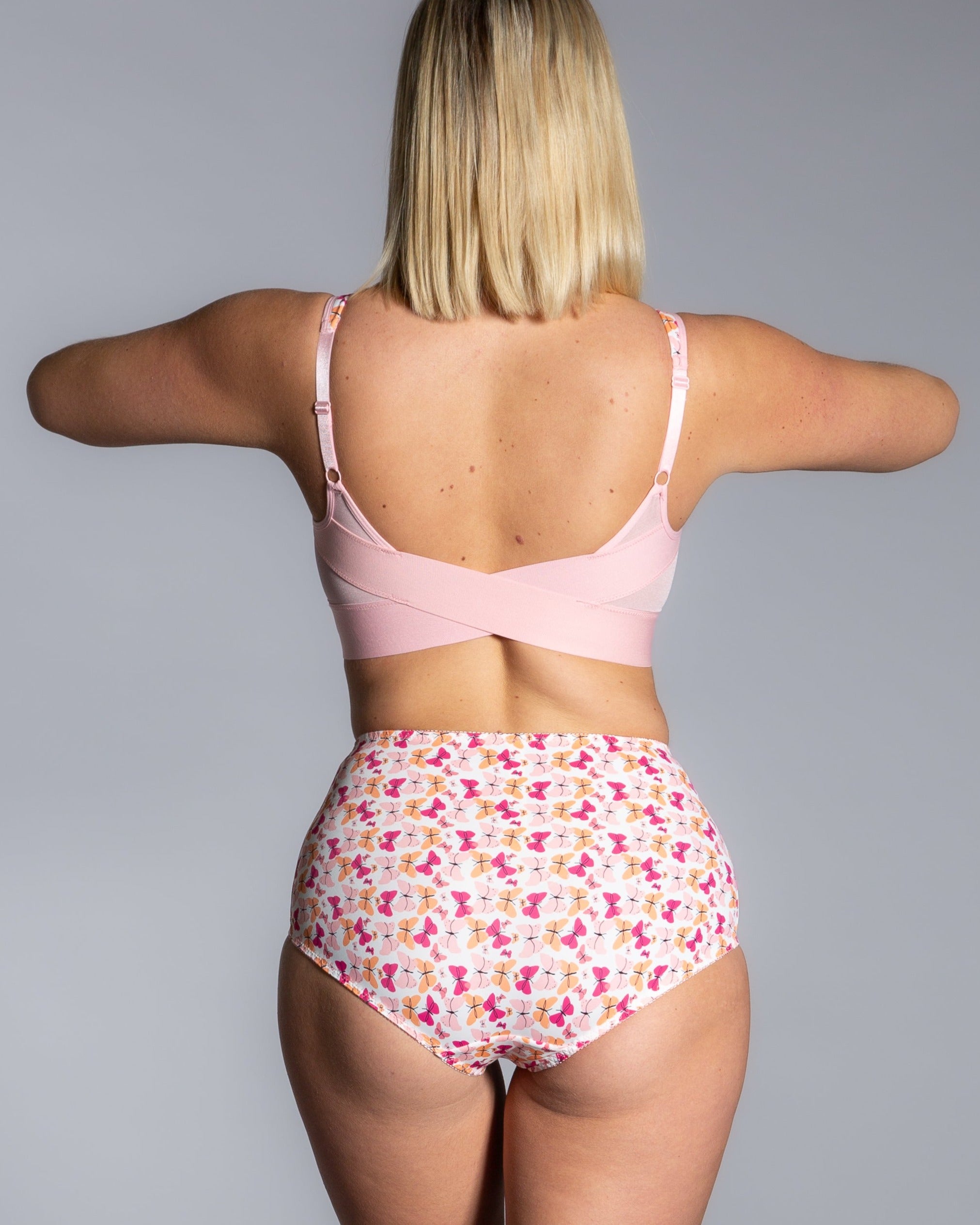 Style 4113-Full Coverage Brief Panty - Back Butterfly