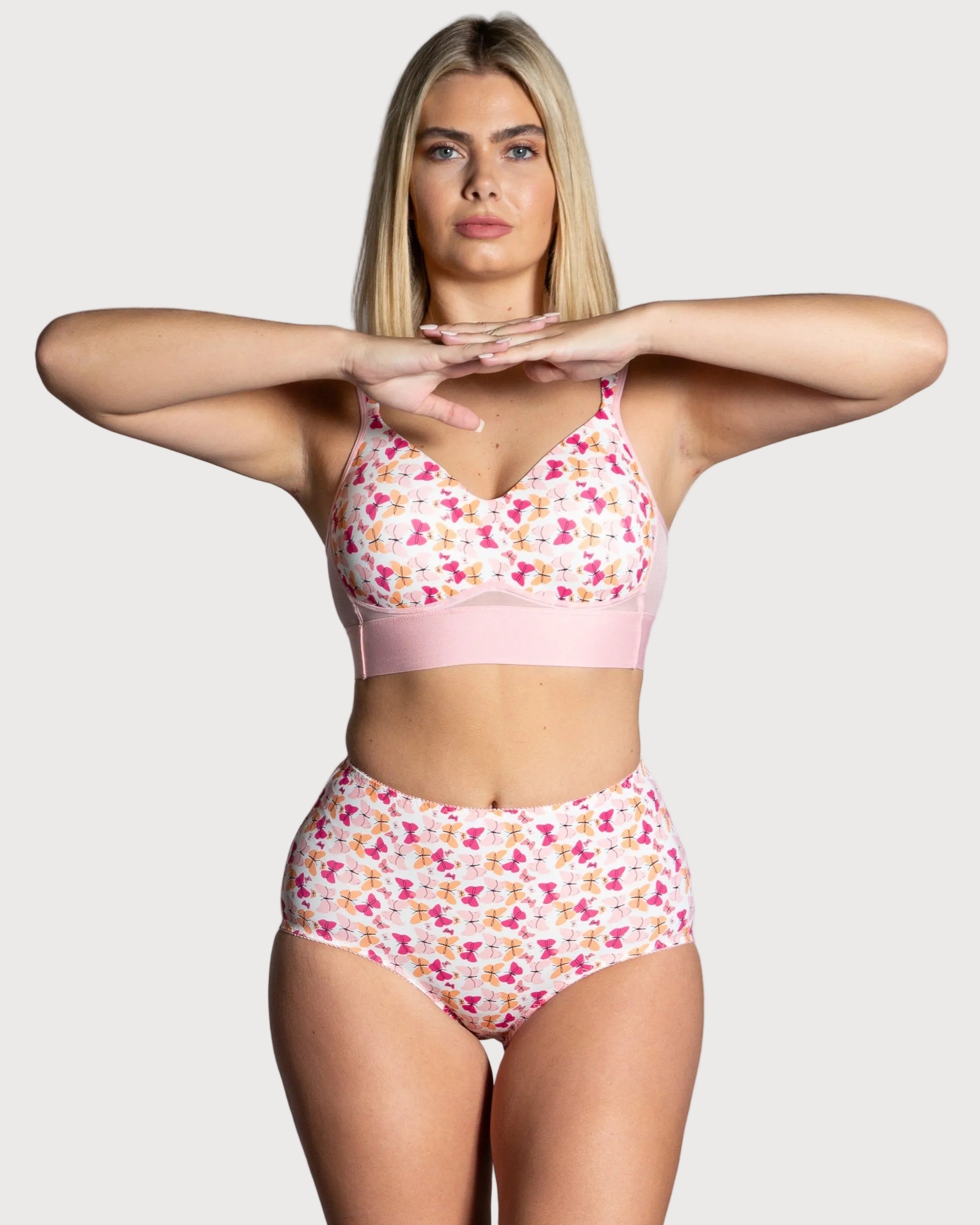 Style 4113-Full Coverage Brief Panty - Front Butterfly