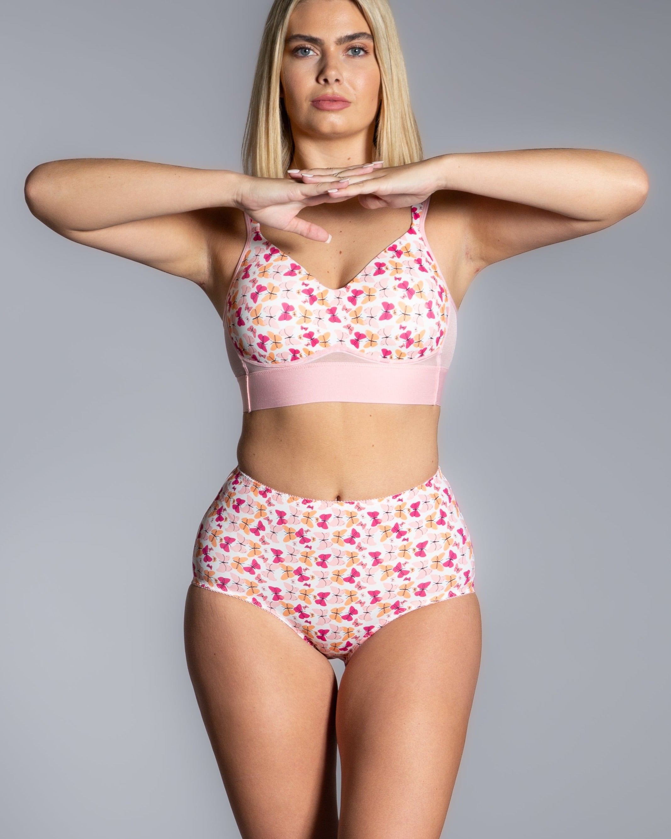 Style 4113-Full Coverage Brief Panty - Front Butterfly