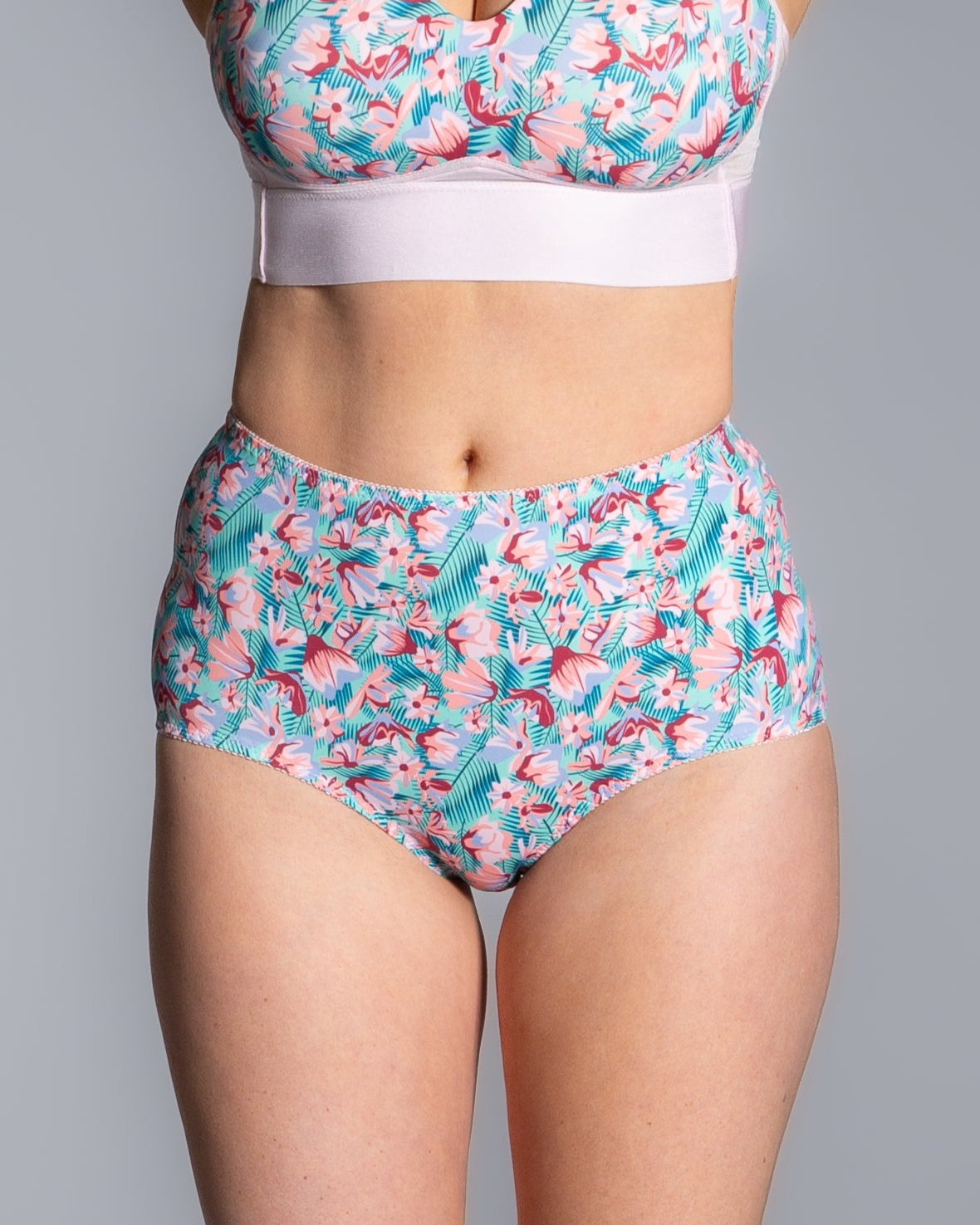 Style 4113-Full Coverage Brief Panty - Front Floral