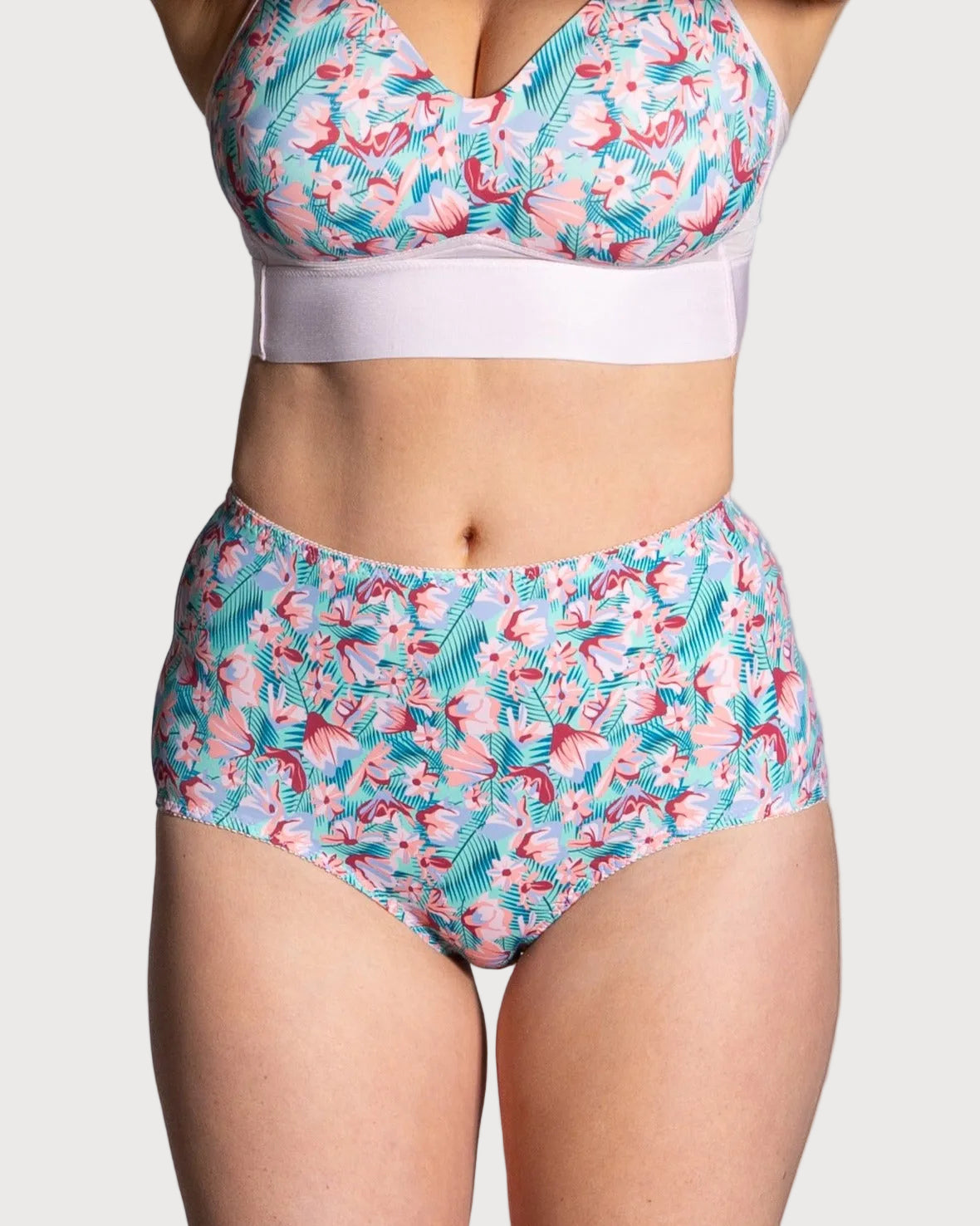 Style 4113-Full Coverage Brief Panty - Front Floral