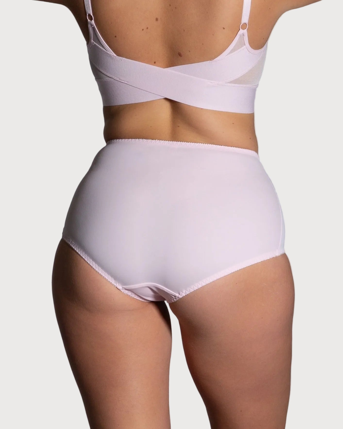 Style 4113-Full Coverage Brief Panty - Back pink