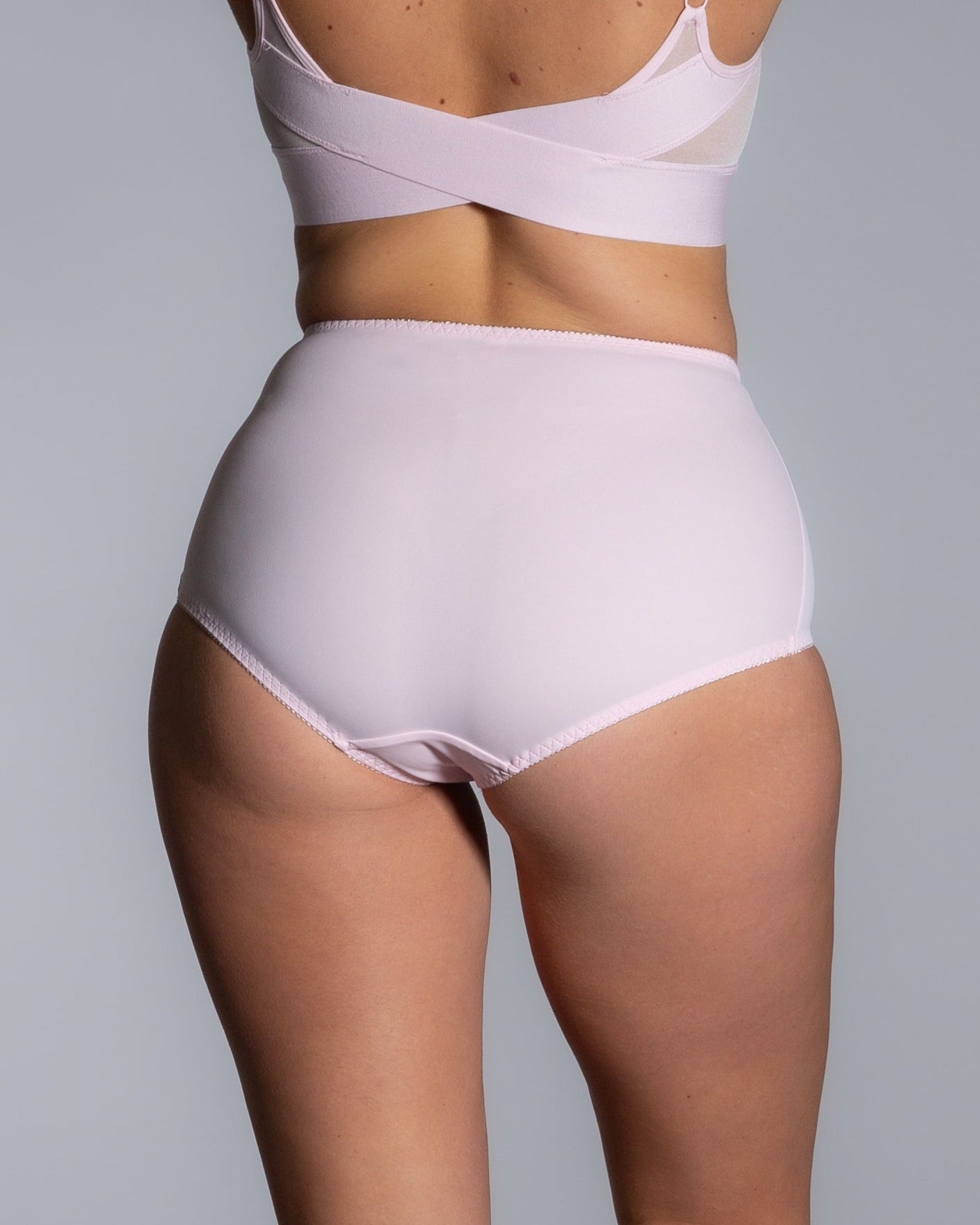 Style 4113-Full Coverage Brief Panty - Back pink