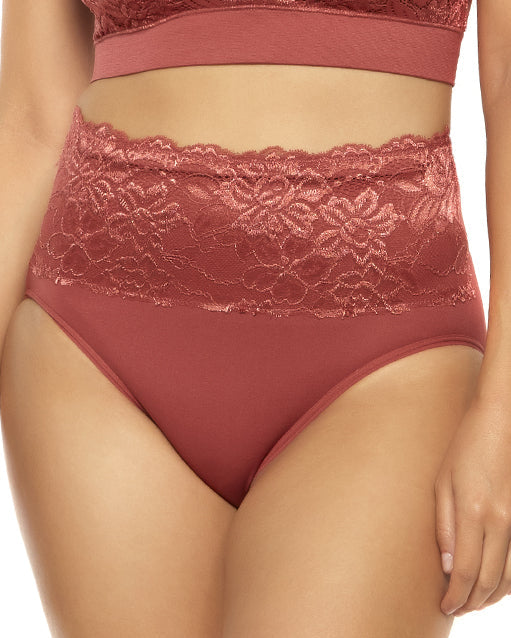 Seamless Brief with Lace Overlay : Sale Colors_Rhonda_Shear_35
