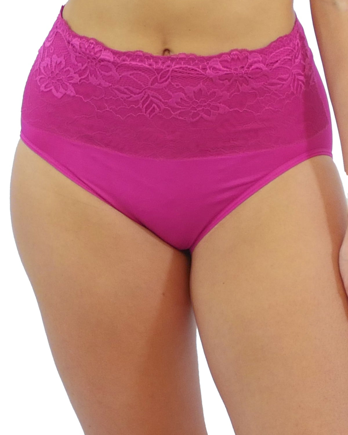 Seamless Brief with Lace Overlay : Sale Colors_Rhonda_Shear_37