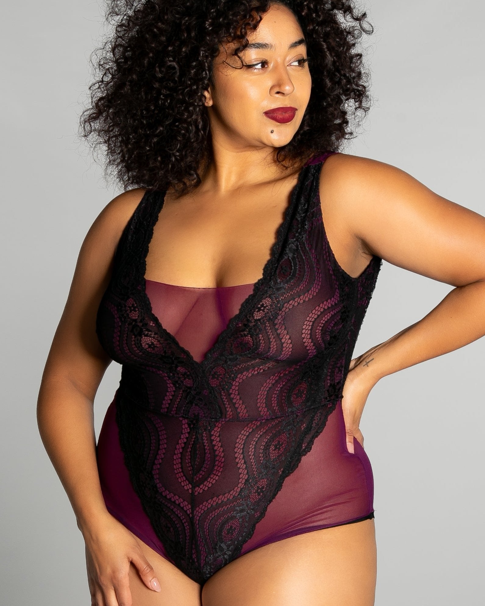 Up All Night Lace Bodysuit - style 4807