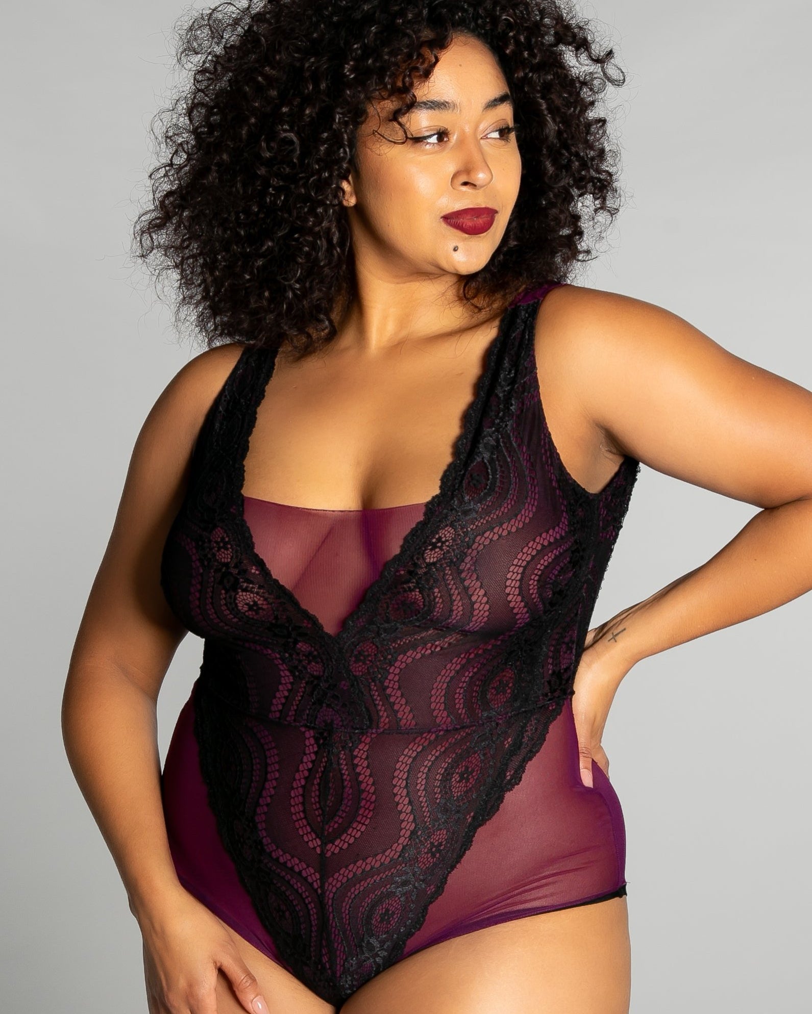 Up All Night Lace Bodysuit - style 4807