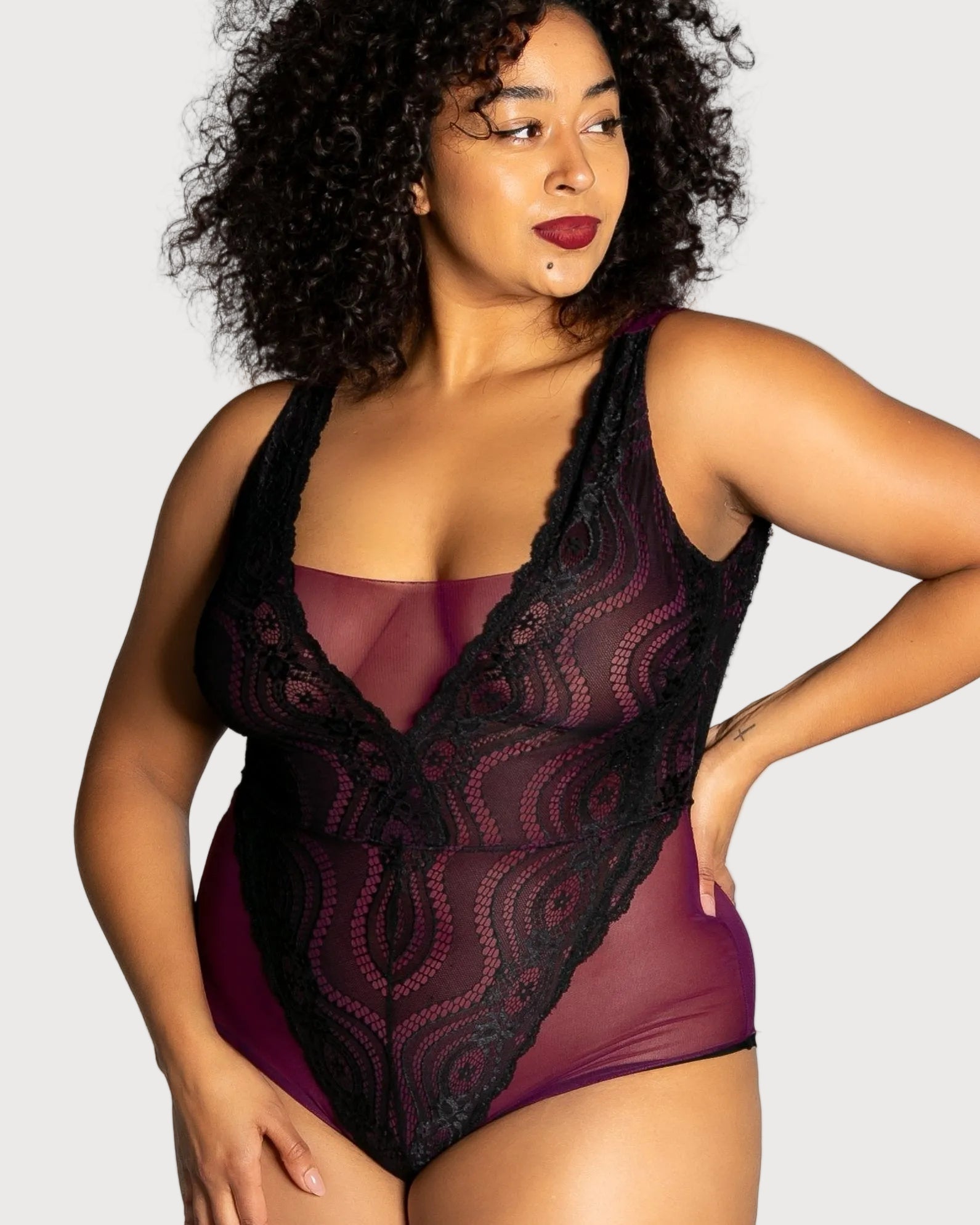 Up All Night Lace Bodysuit - style 4807