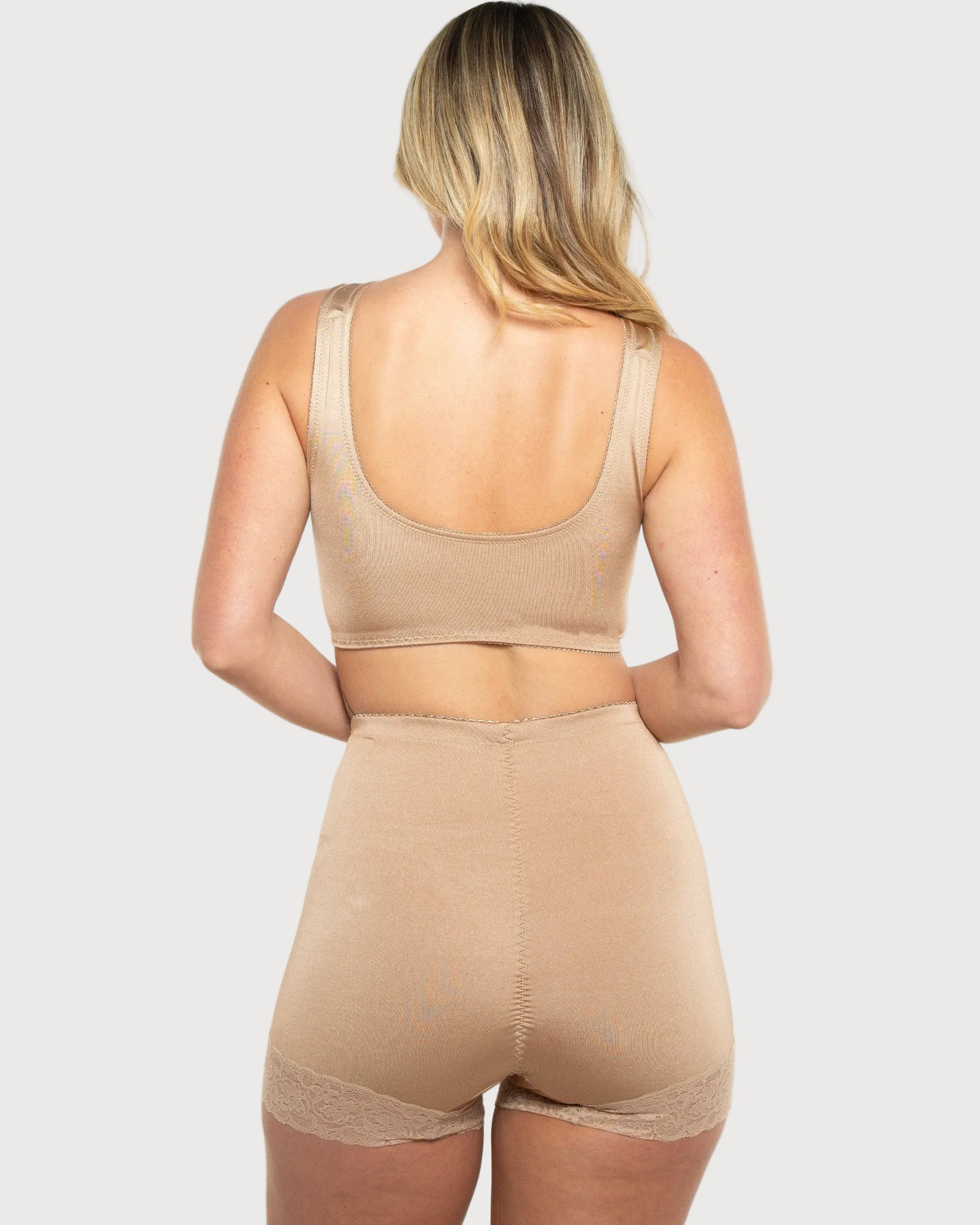 Pin-Up Girl Lace Leisure Bra w/Pads- Beige Back 672P