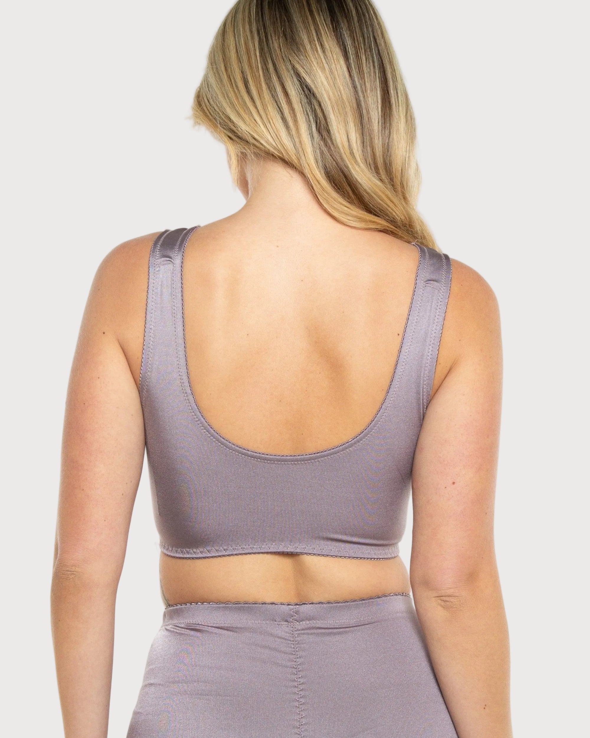 Pin-Up Girl Lace Leisure Bra w/Pads - Purple Grey back