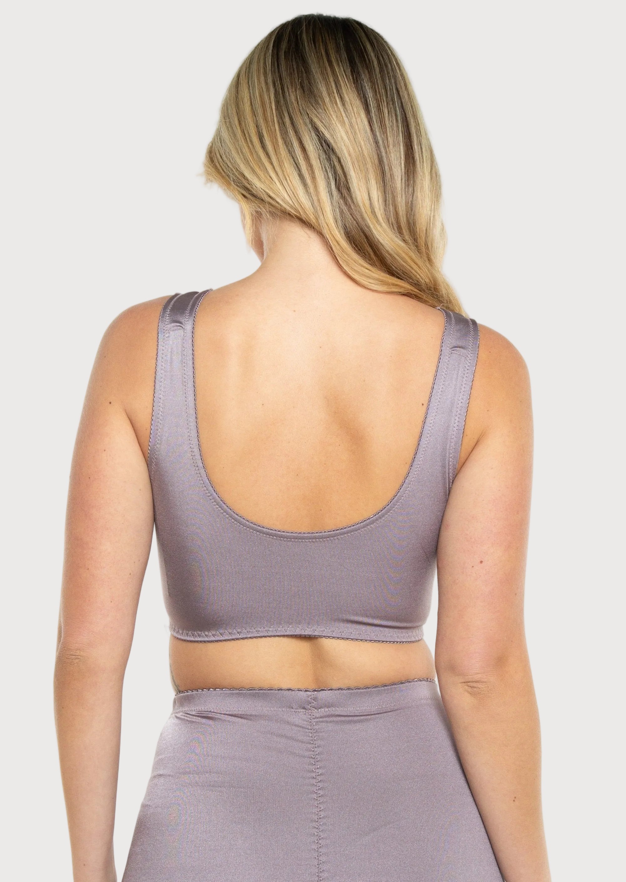 Pin-Up Girl Lace Leisure Bra w/Pads - Purple Grey back