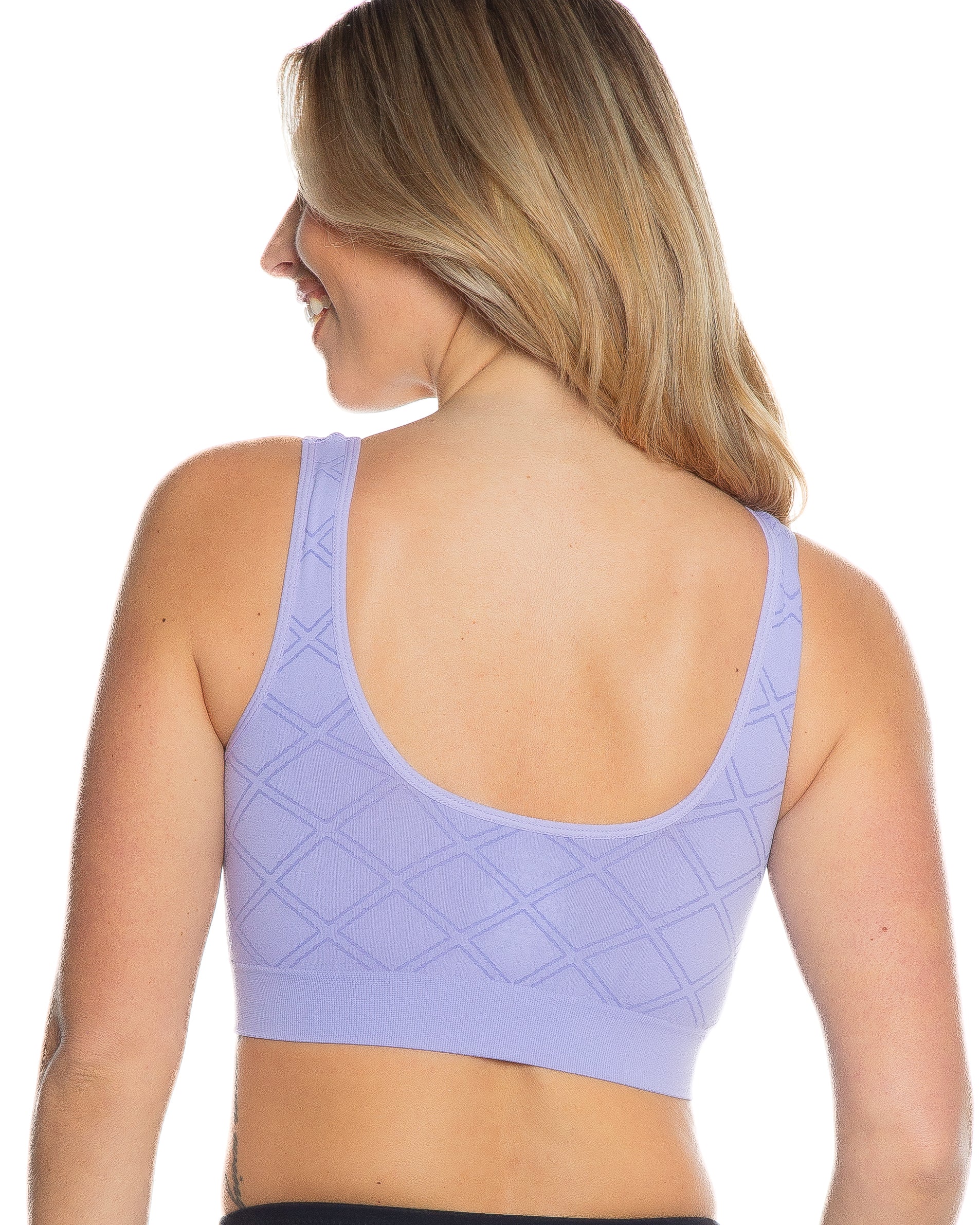 Ahh Bra with Jacquard Diamond Motif - style 9195