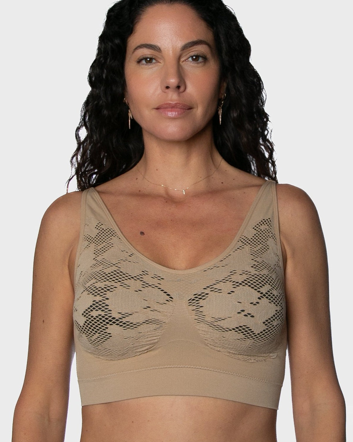 9199 Ahh Bra, Black, padded, with no hooks and eyes