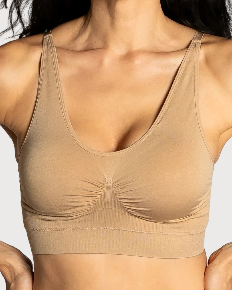 9199 Ahh Bra, Black, padded, with no hooks and eyes