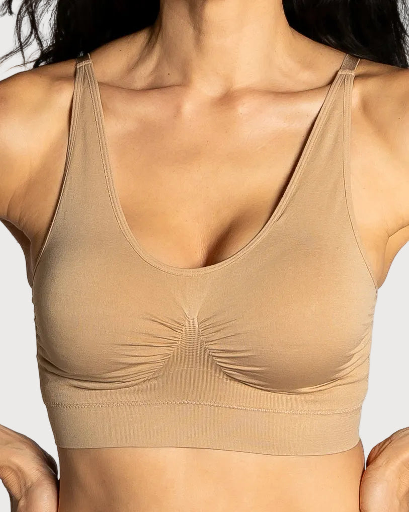 9199 Ahh Bra, Black, padded, with no hooks and eyes