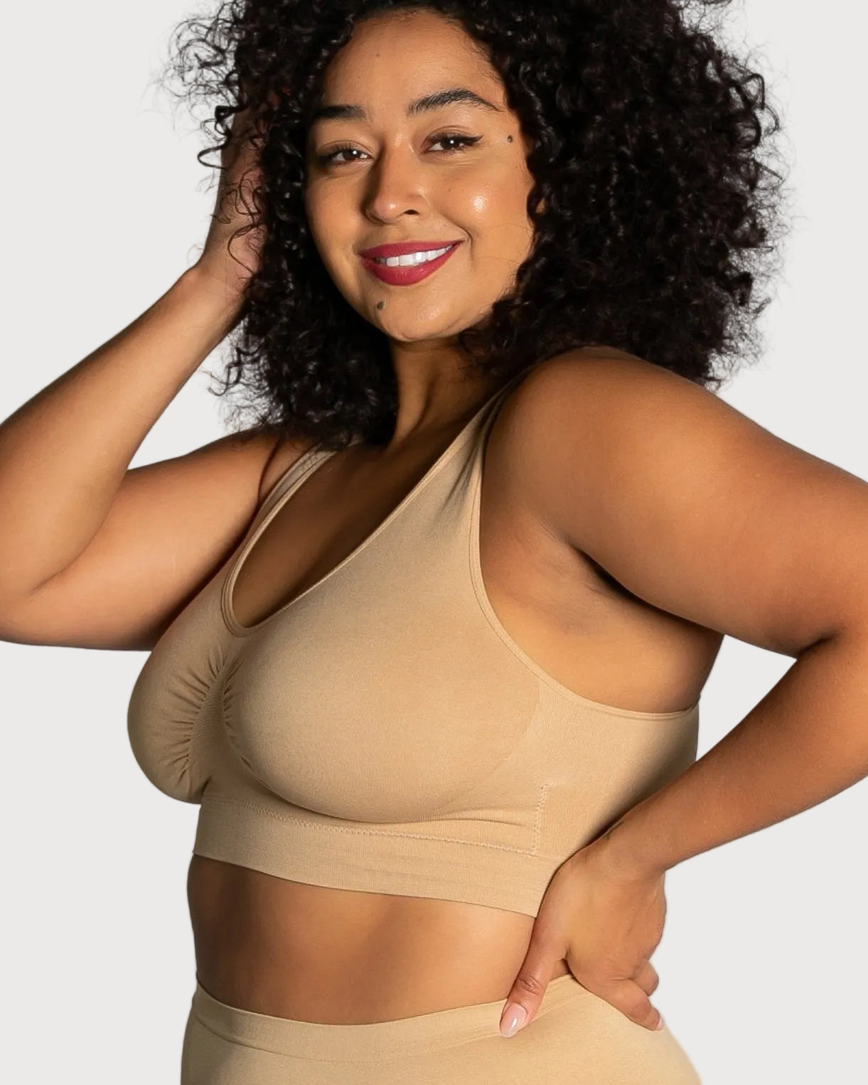 9199 Ahh Bra, Black, padded, with no hooks and eyes