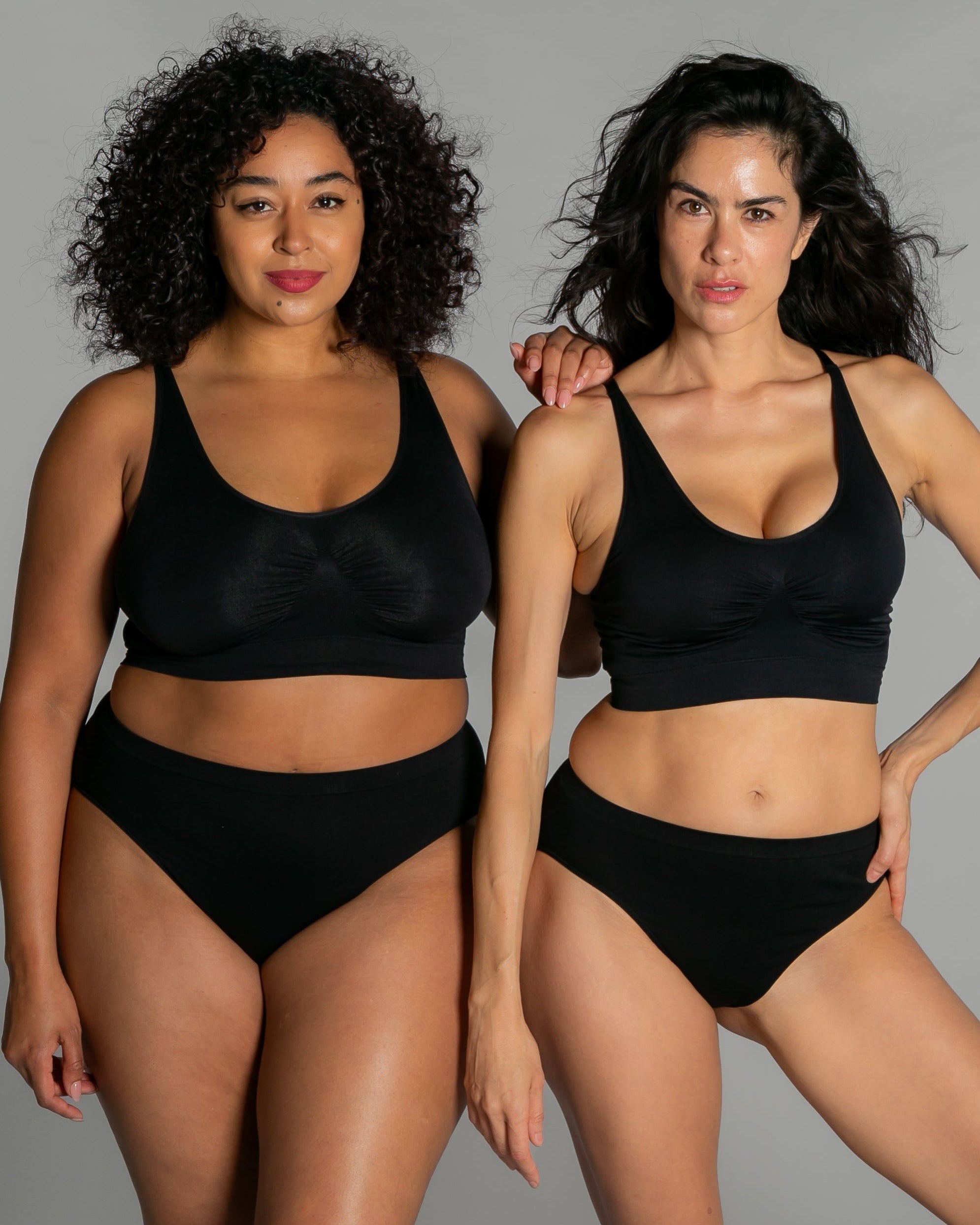 9199 Ahh Bra, Black, padded, with no hooks and eyes