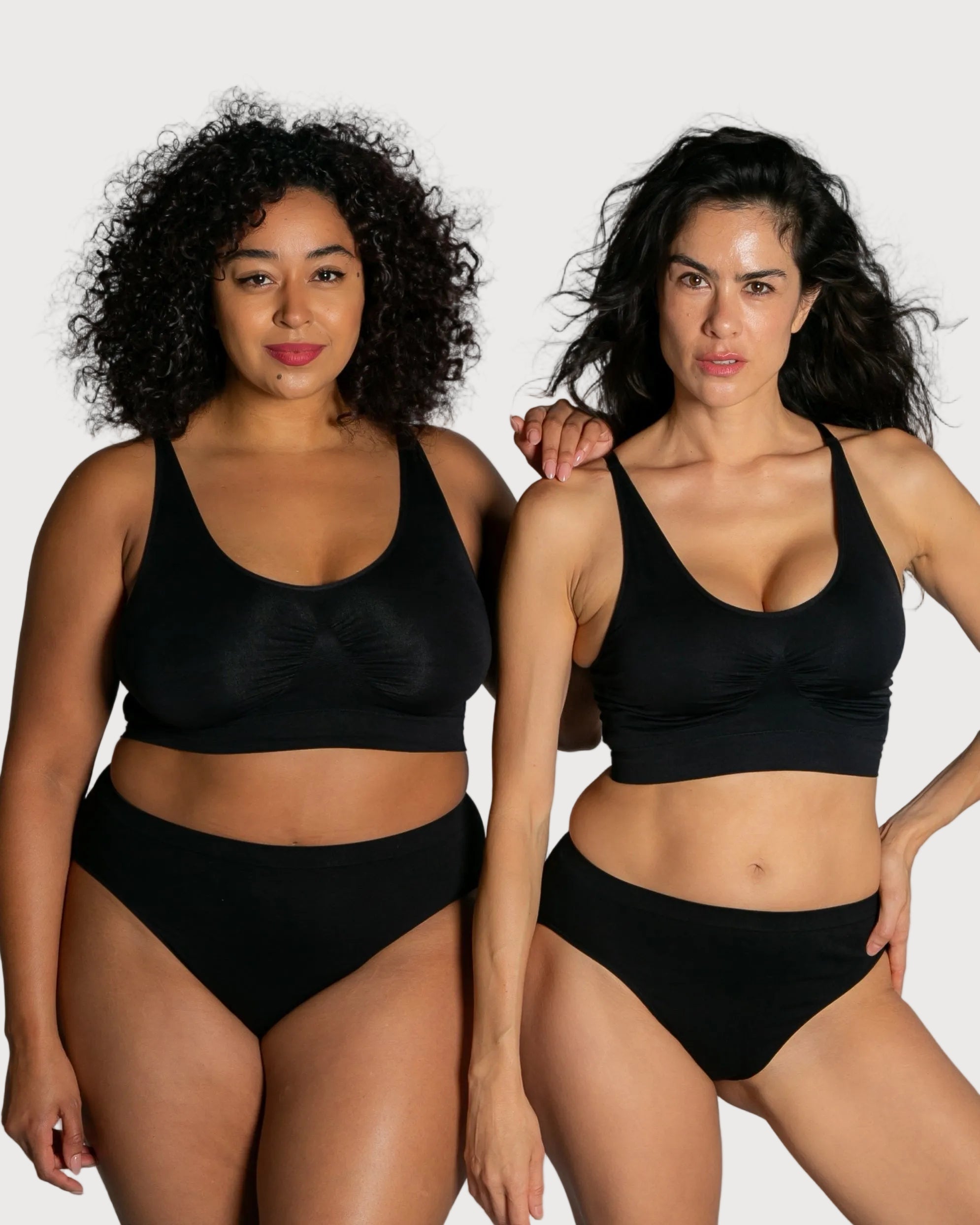9199 Ahh Bra, Black, padded, with no hooks and eyes