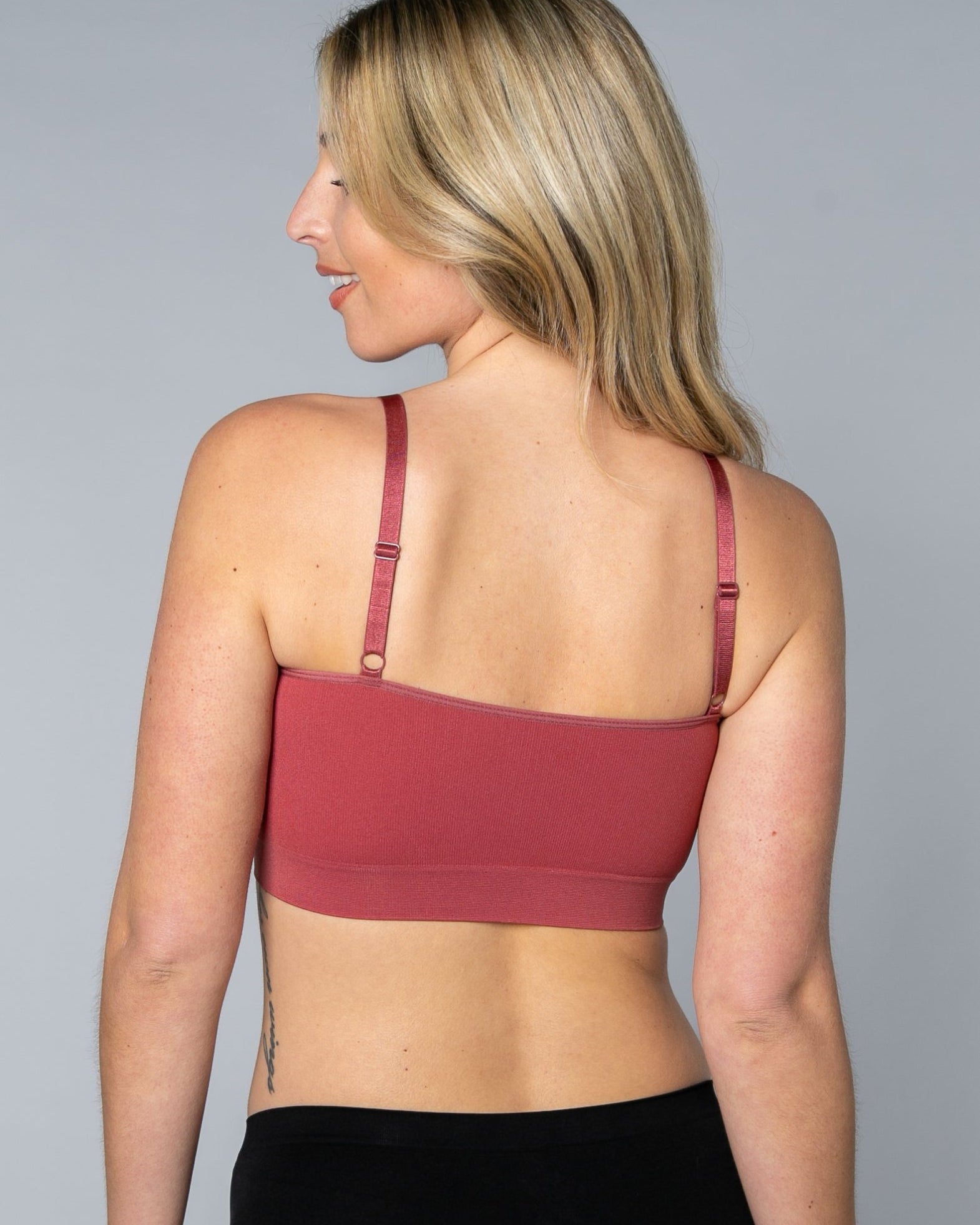 9199 Ahh Bra, Black, padded, with no hooks and eyes