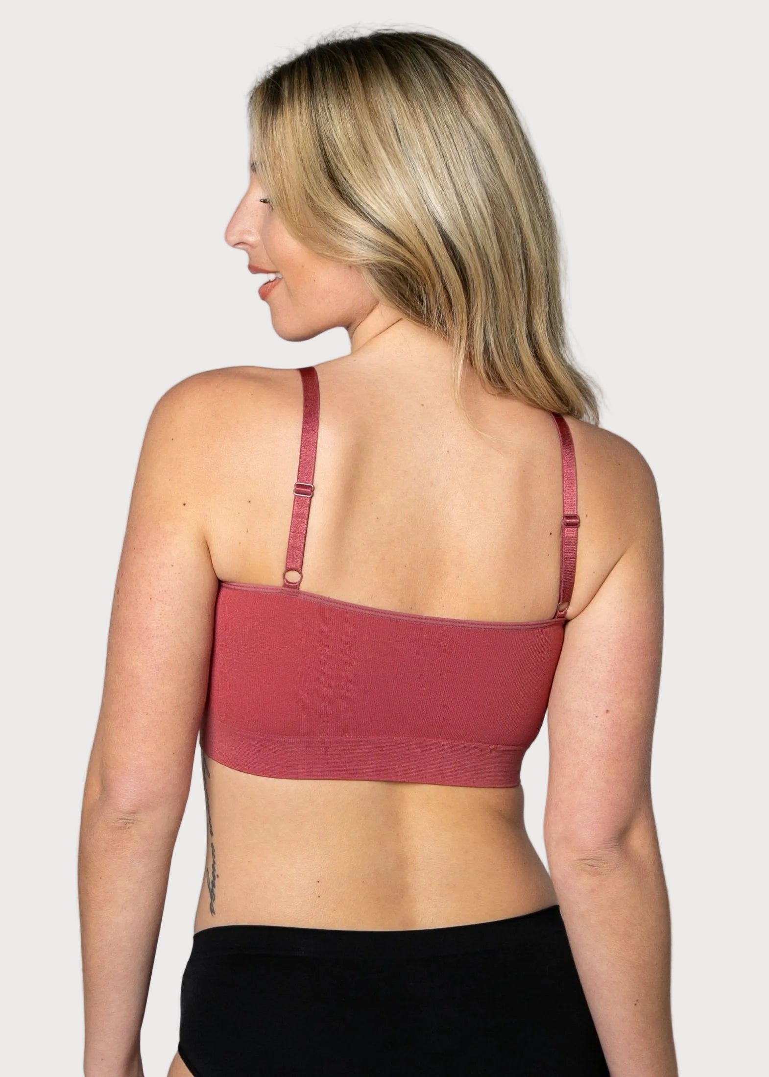 9199 Ahh Bra, Black, padded, with no hooks and eyes