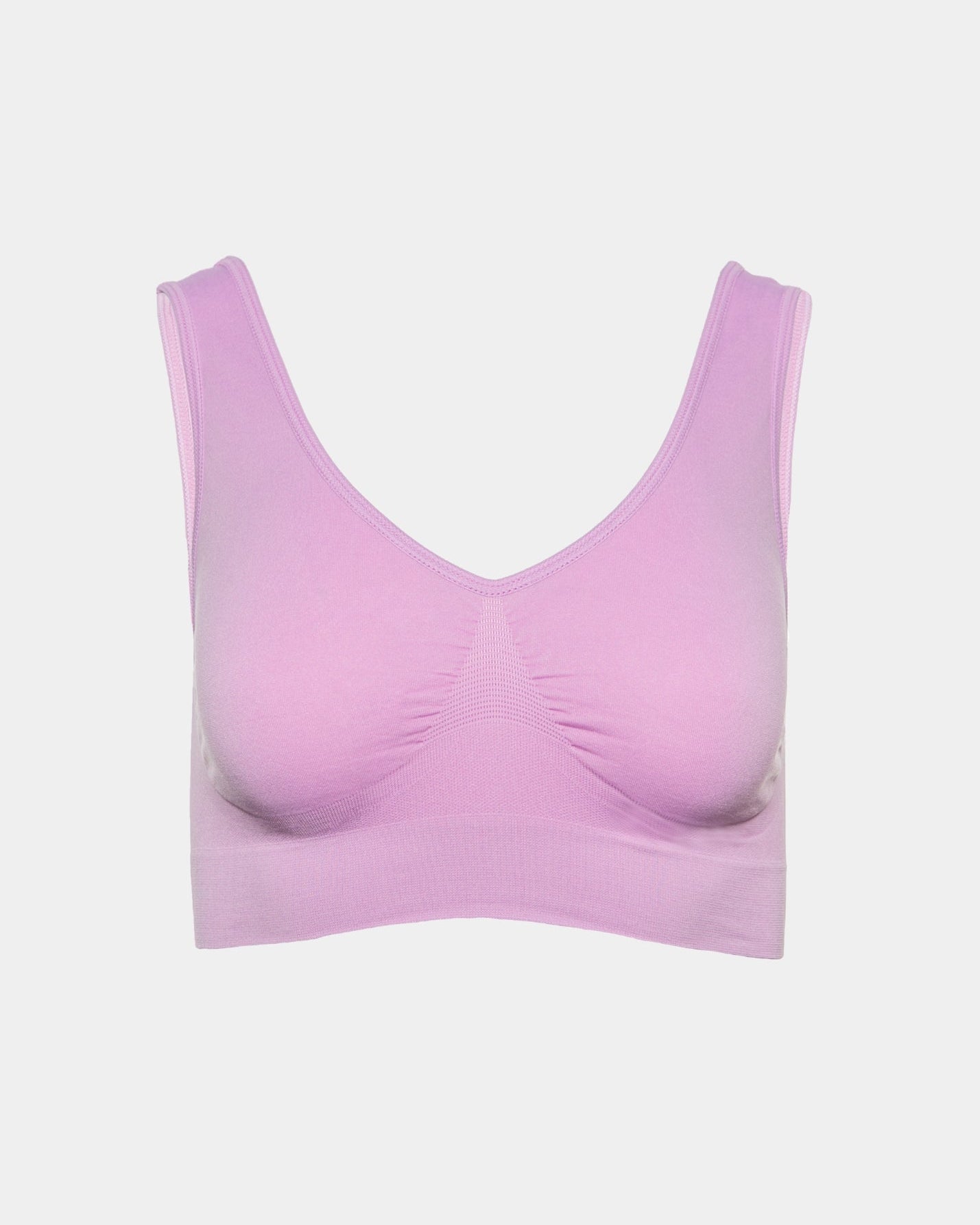 Orchid The Original Ahh Bra by Rhonda Shear — flat lay, wire-free seamless bra