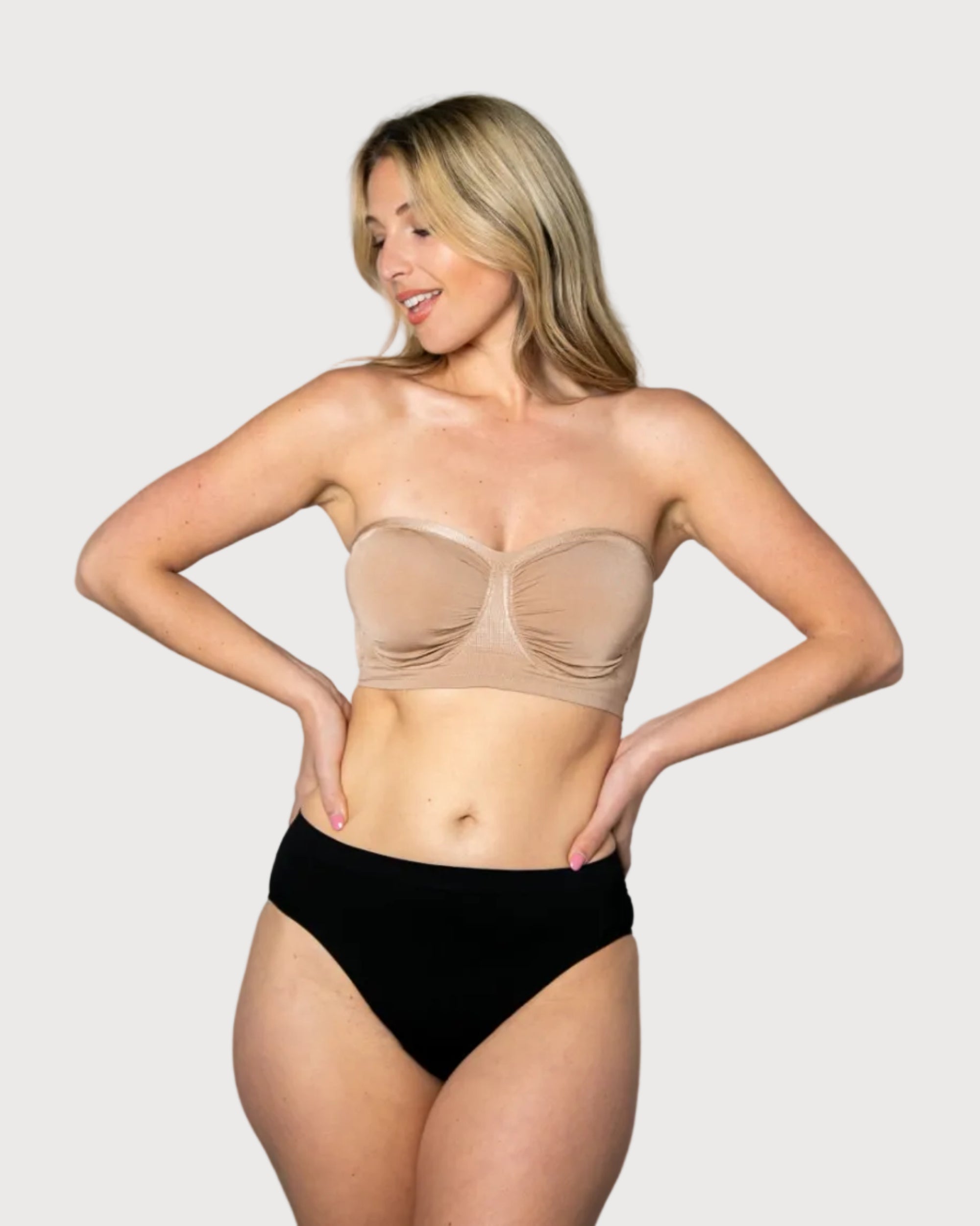 Antimicrobial Sweetheart Neckline Underwire Bandeau Bra_Rhonda_Shear_1