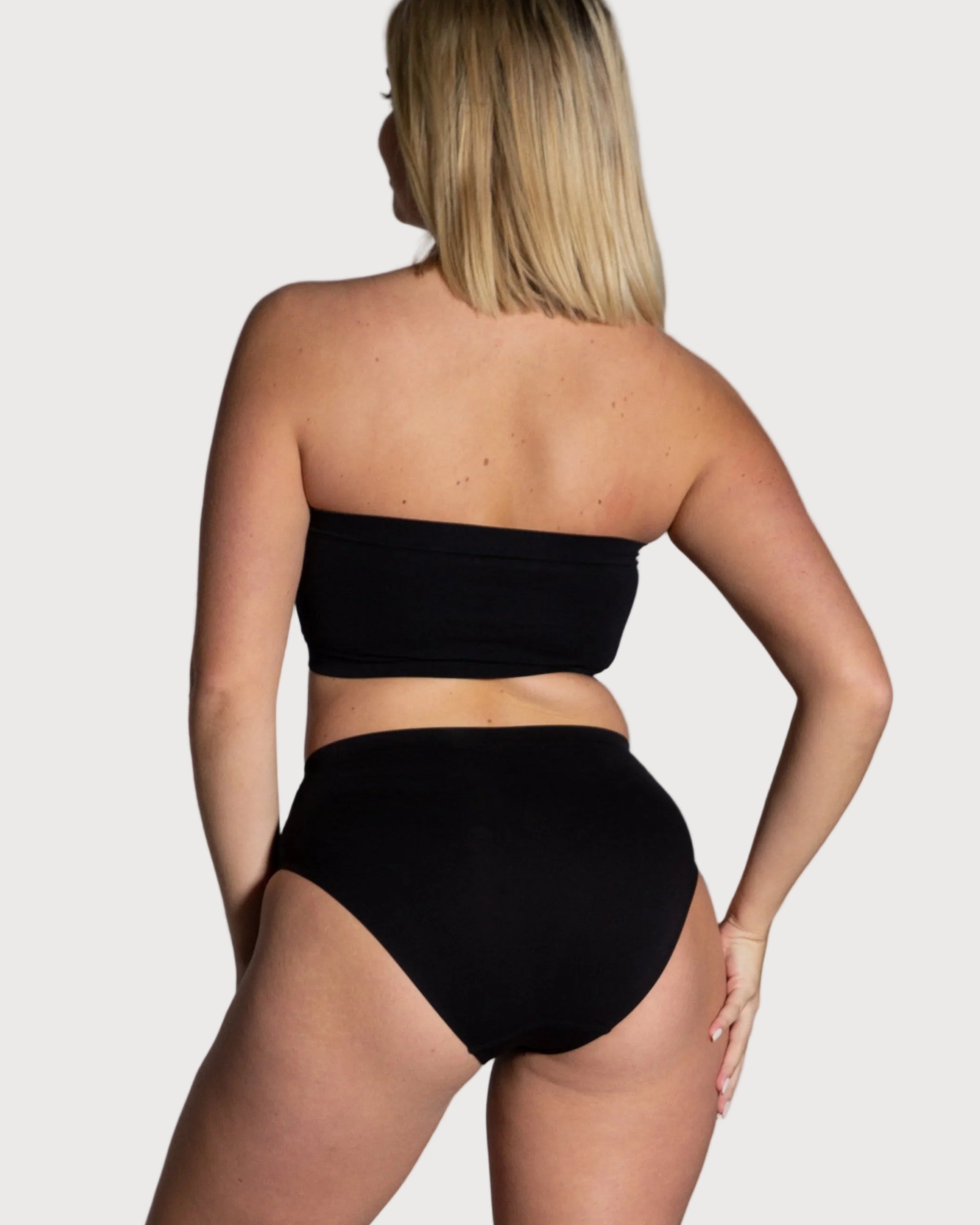 Style 9685 - Angel Seamless Underwire Bandeau Bra - Black back