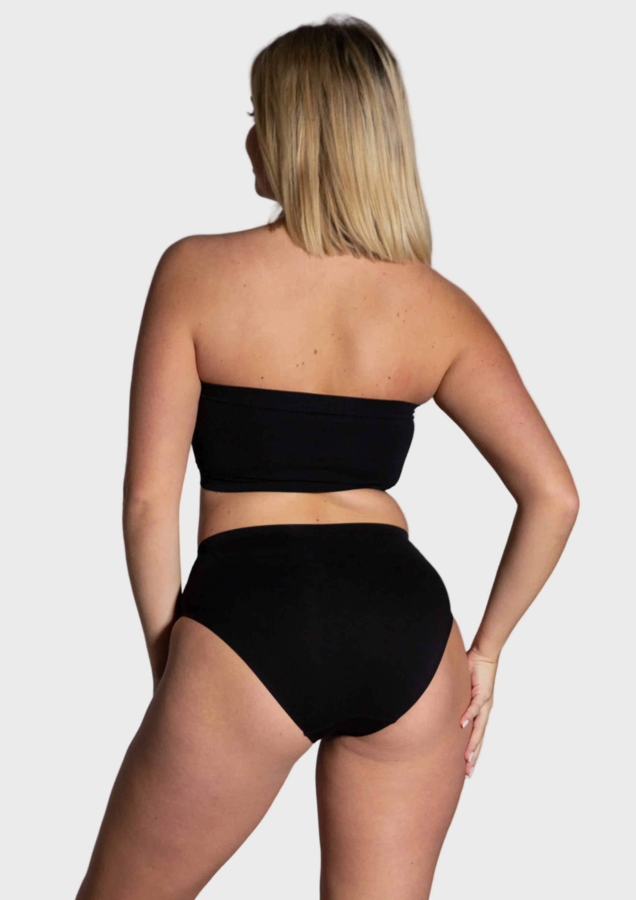 Style 9685 - Angel Seamless Underwire Bandeau Bra - Black back