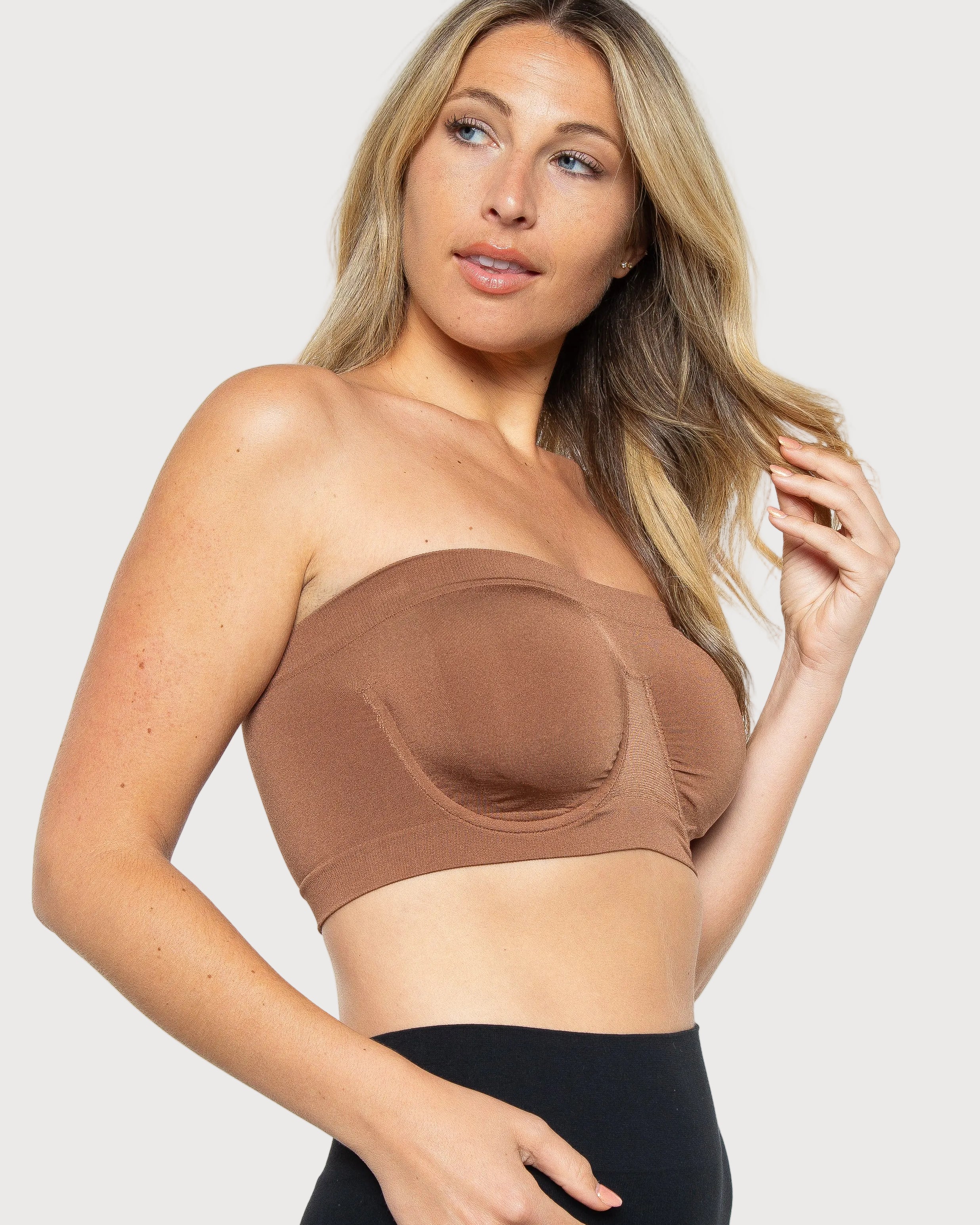 Clay Angel Seamless Underwire Bandeau Bra by Rhonda Shear — alternate view