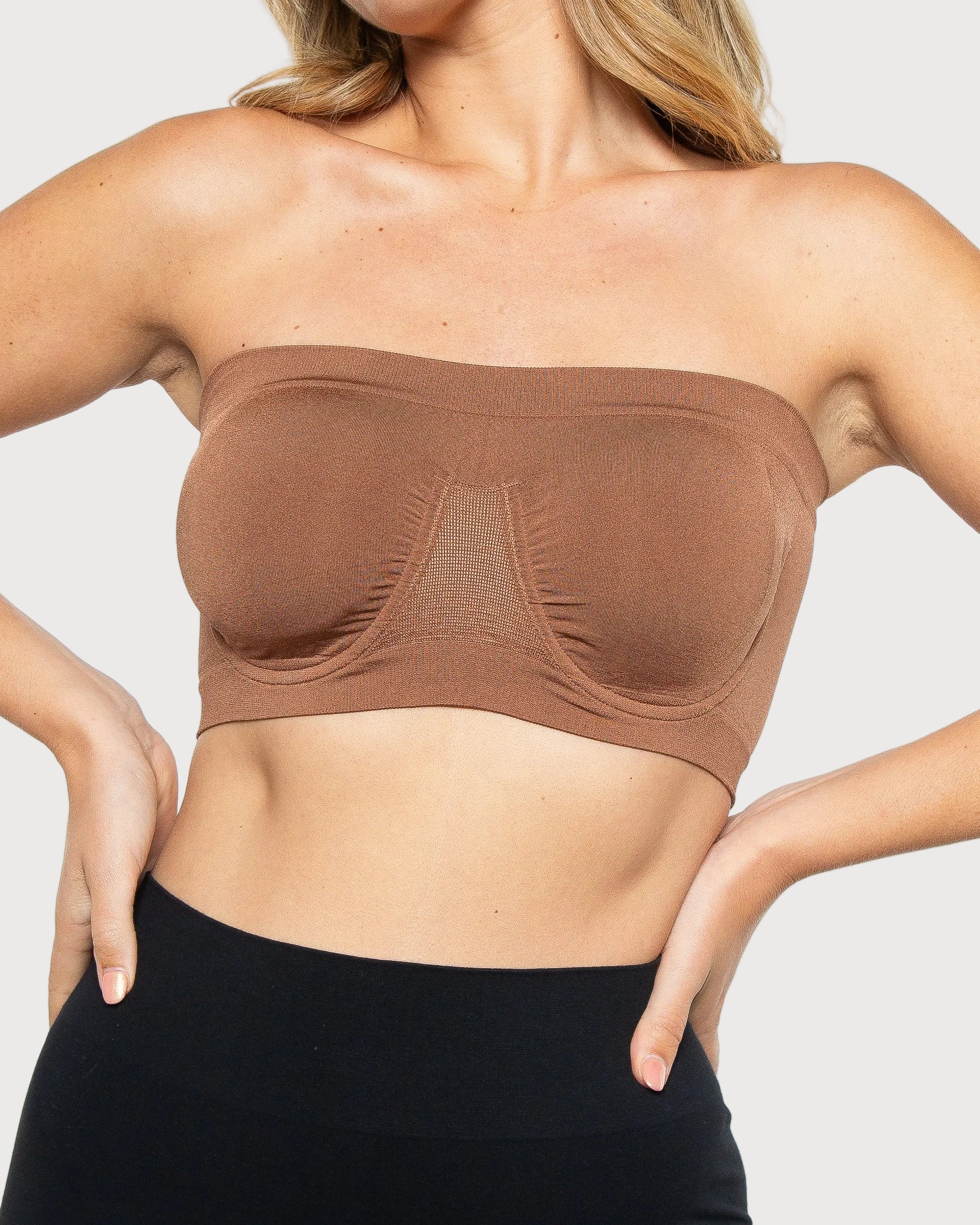 Clay Angel Seamless Underwire Bandeau Bra by Rhonda Shear — alternate view