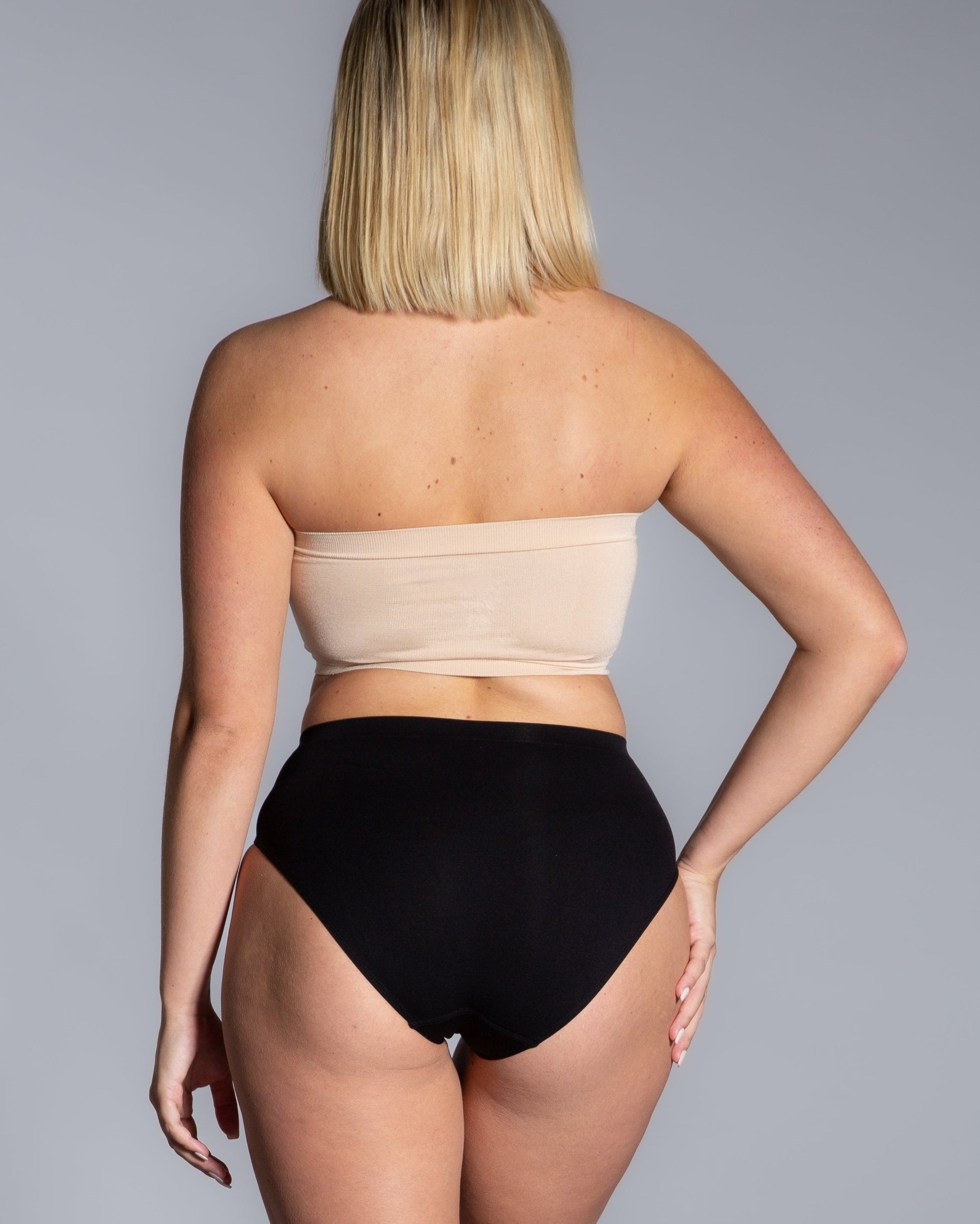 Style 9685  - Angel Seamless Underwire Bandeau Bra - Light Beige back