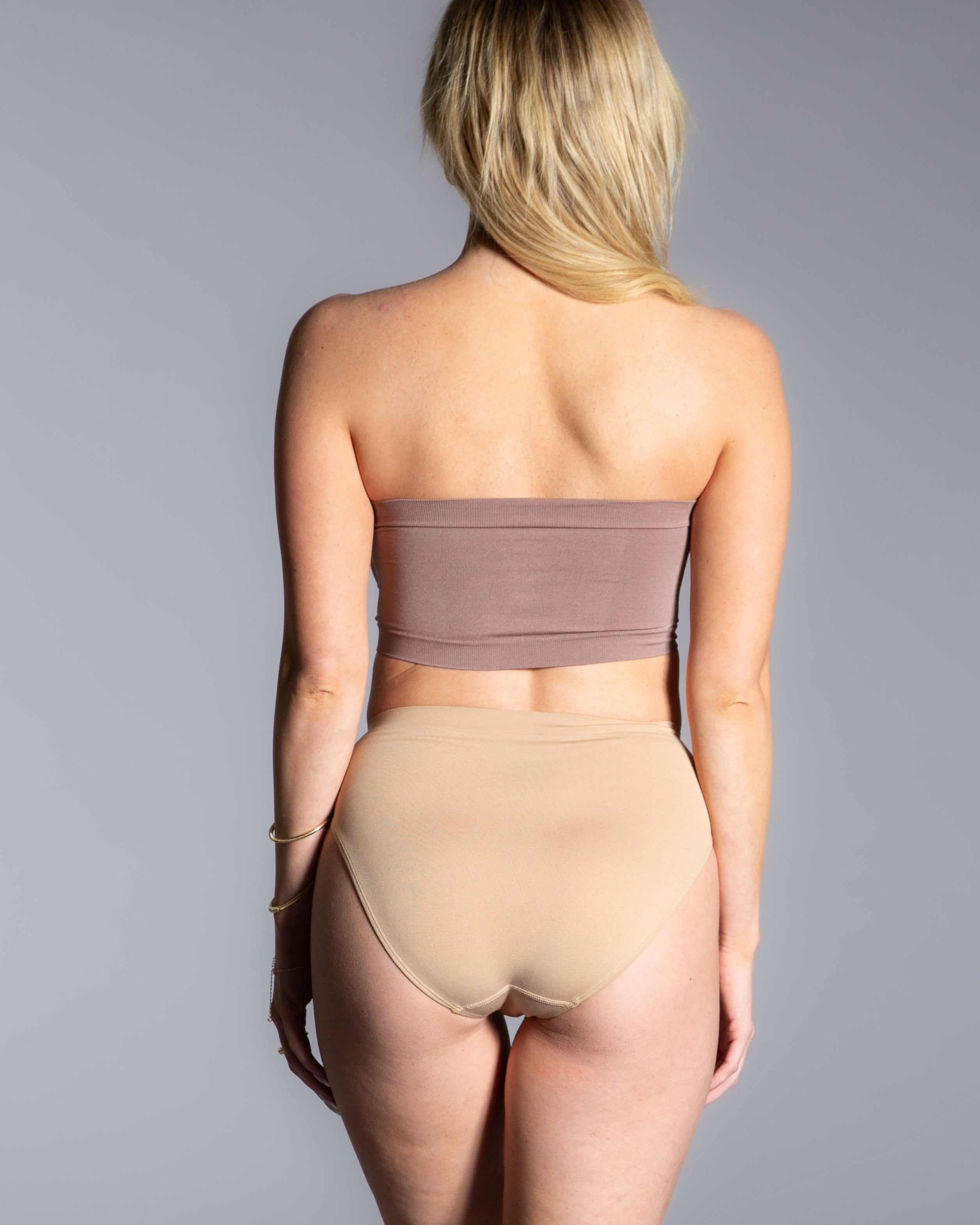 Style 9685  - Angel Seamless Underwire Bandeau Bra - Mocha Back