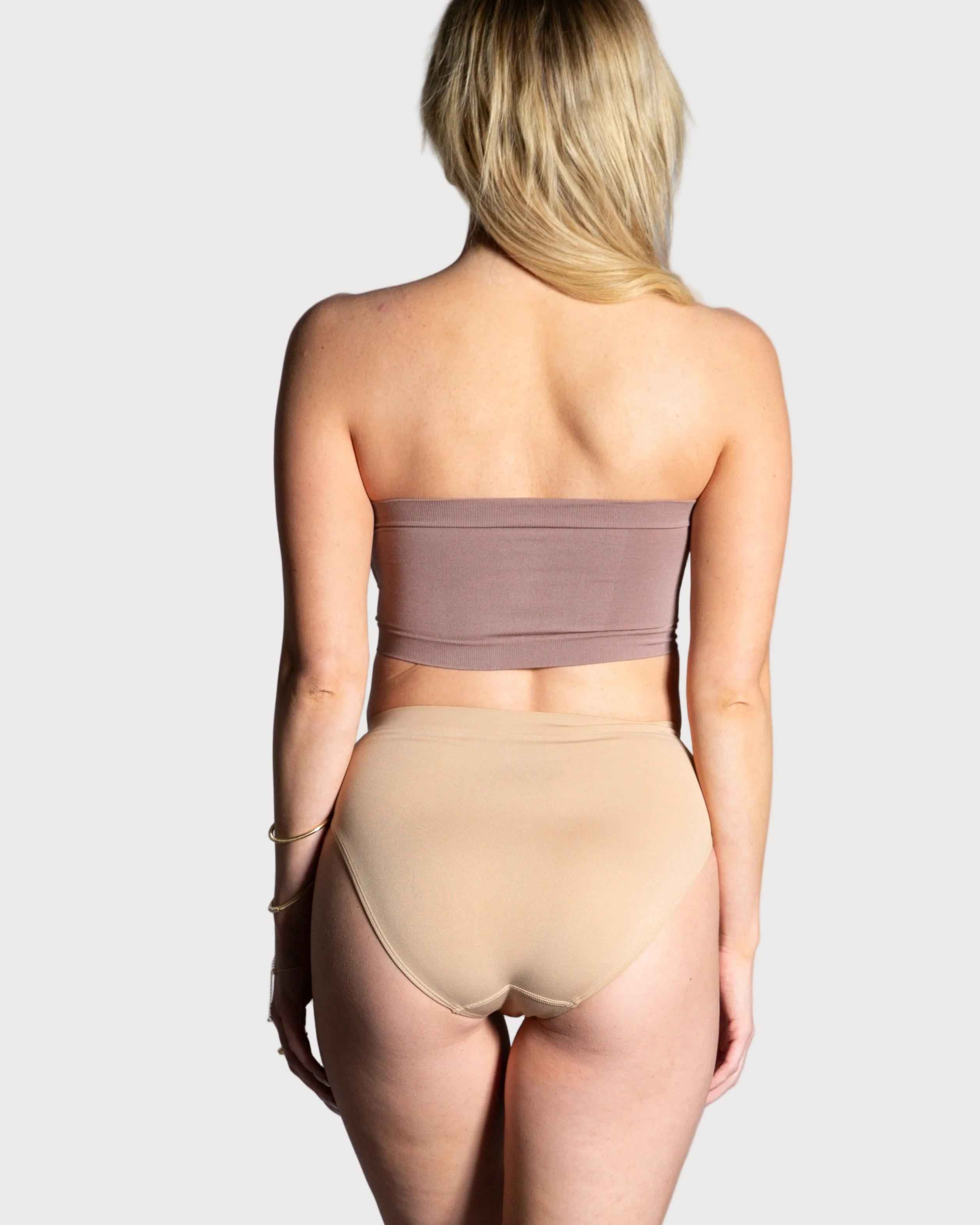 Style 9685 - Angel Seamless Underwire Bandeau Bra - Mocha Back
