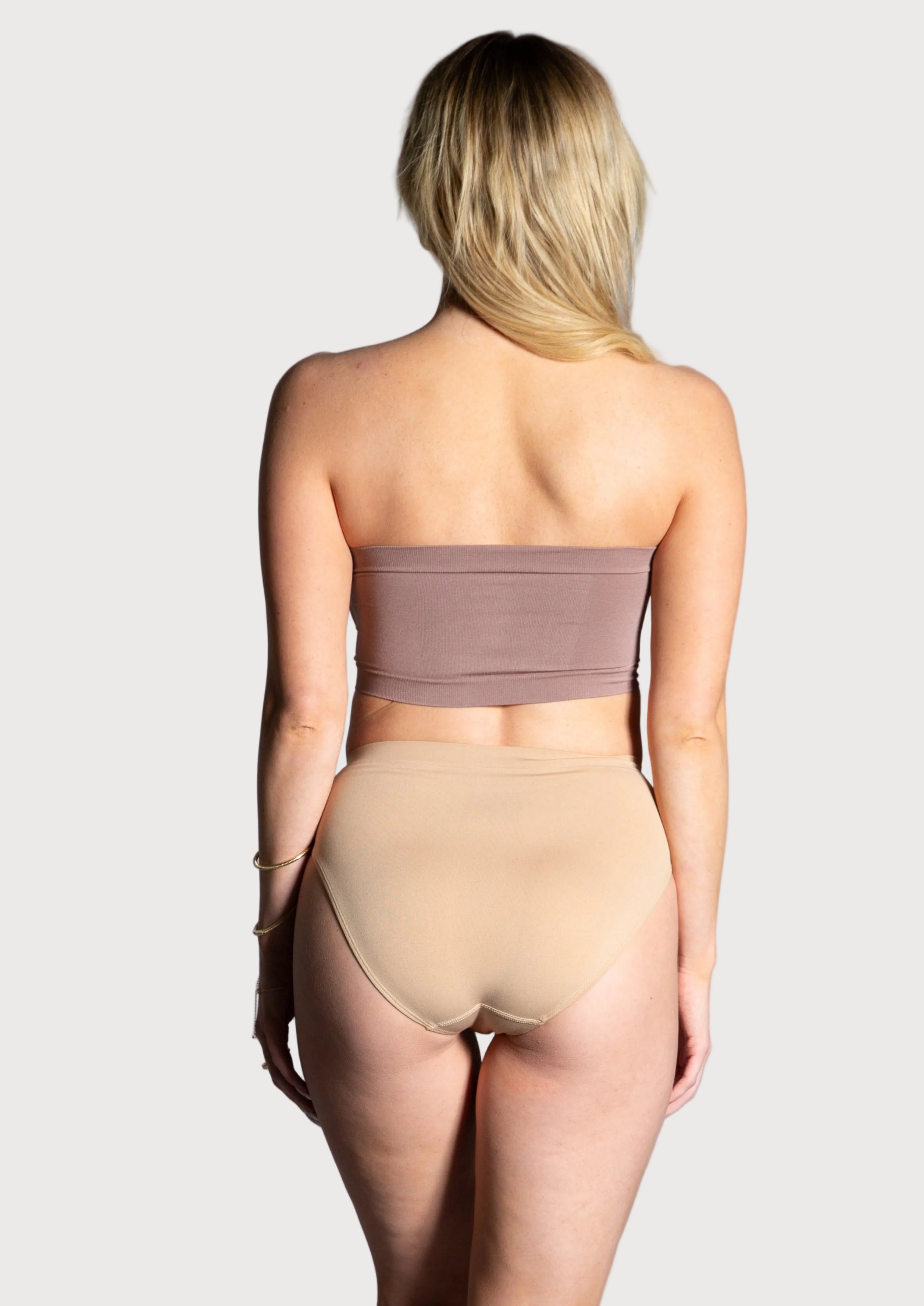 Style 9685 - Angel Seamless Underwire Bandeau Bra - Mocha Back